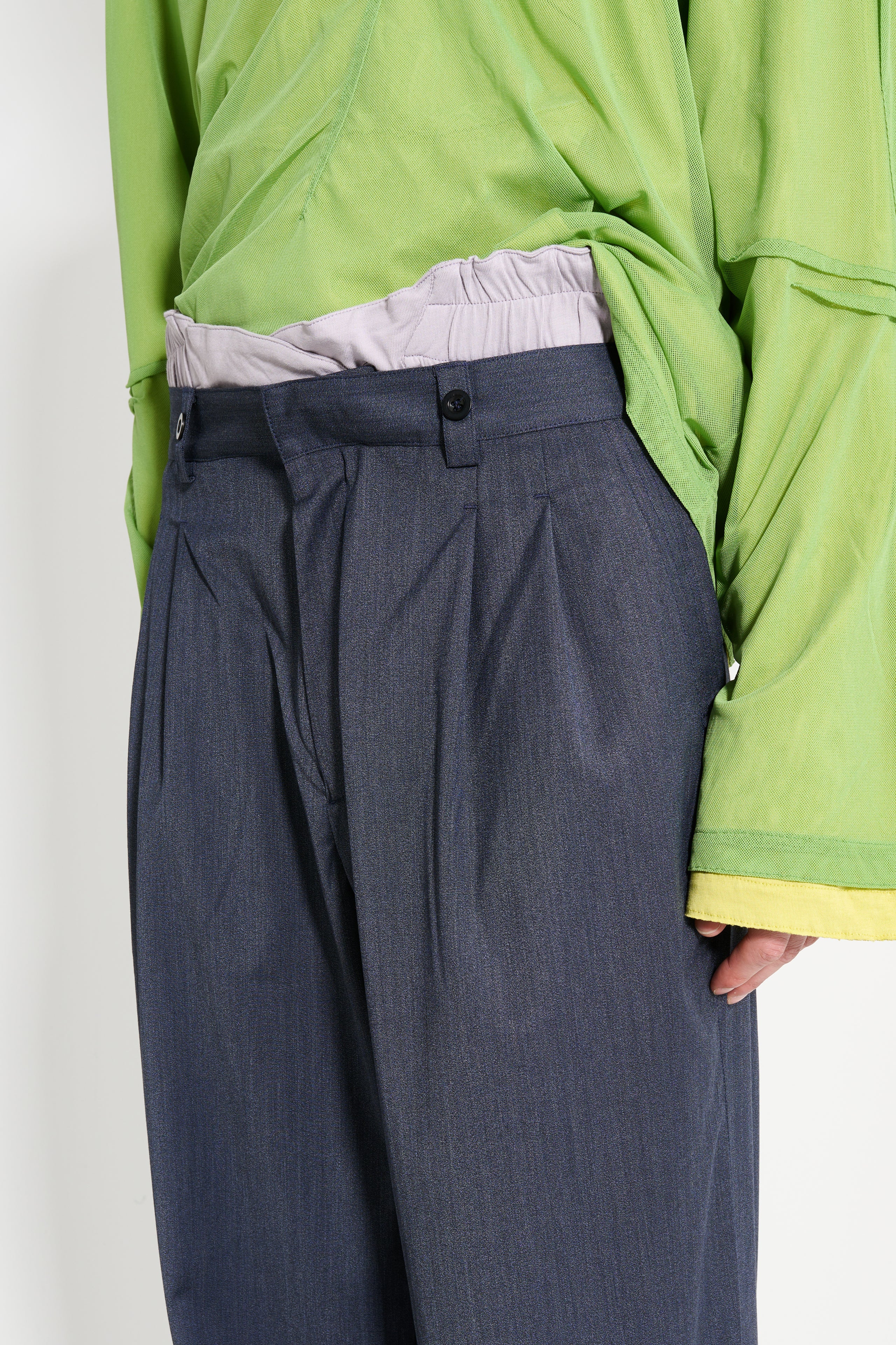 Kiko Kostadinov Bendix Tailored Trouser Midnight Blue / Icy Lilac