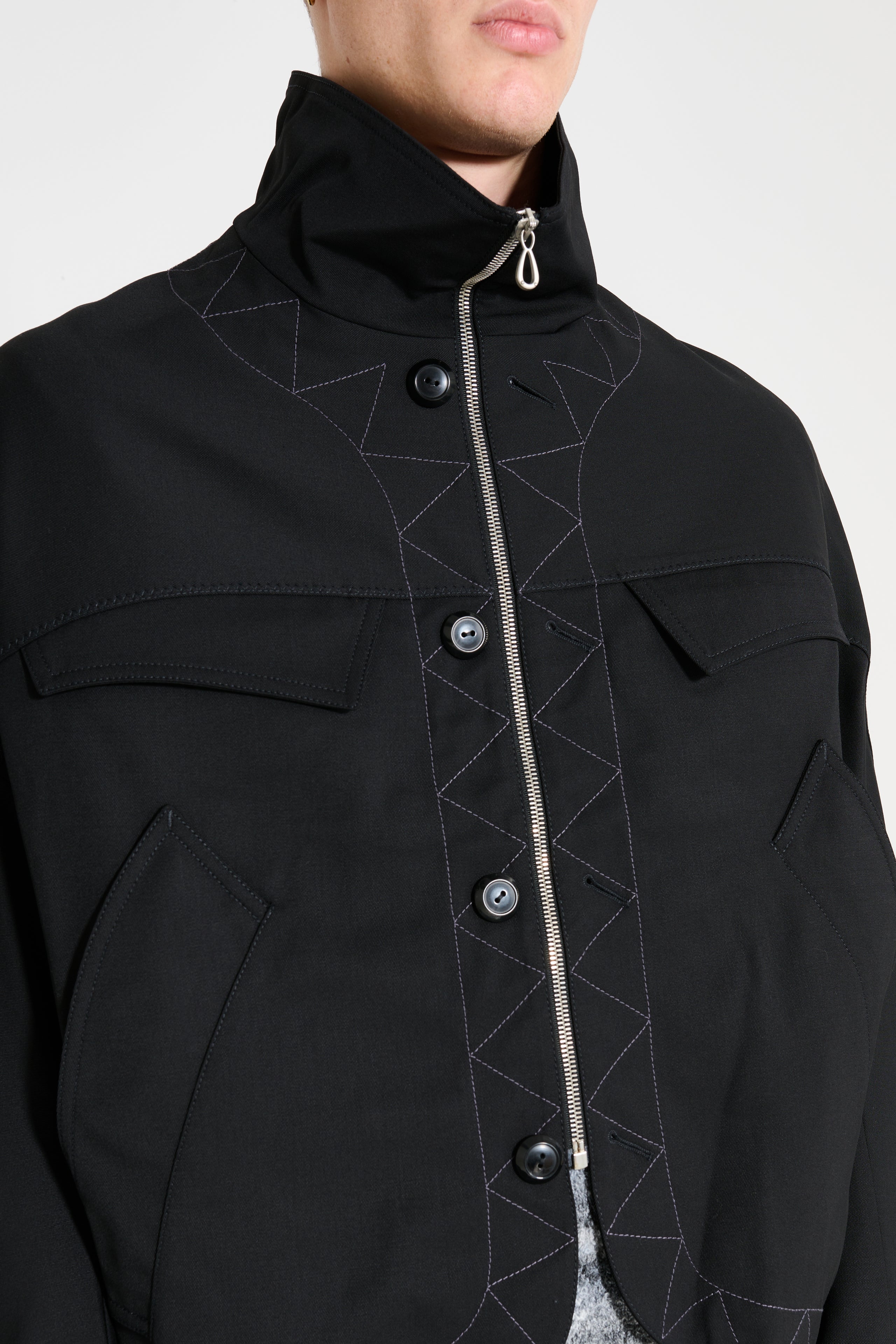 Kiko Kostadinov Jacklight Jacket Crow Black