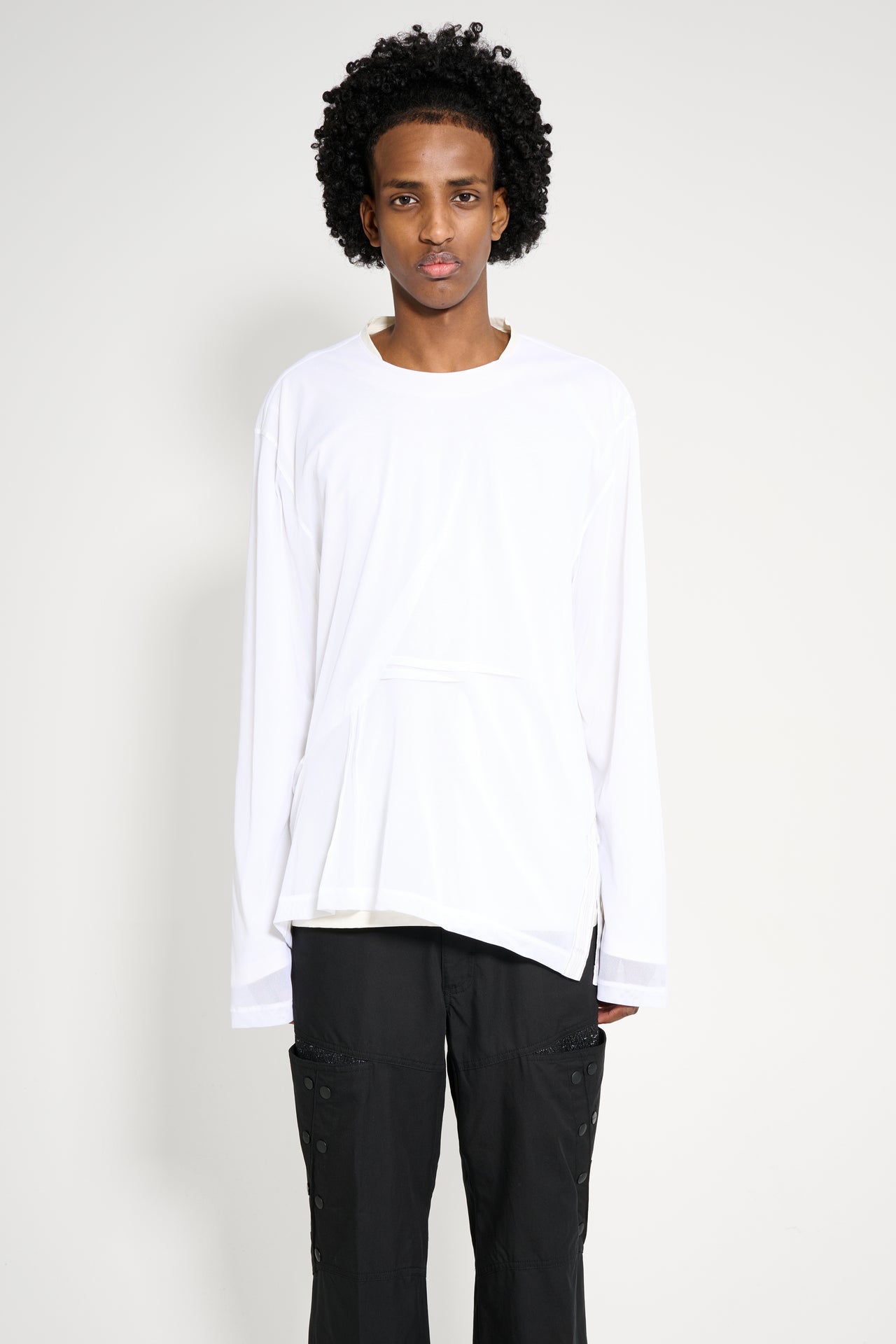 Kiko Kostadinov Inex Mesh Top Off White / White