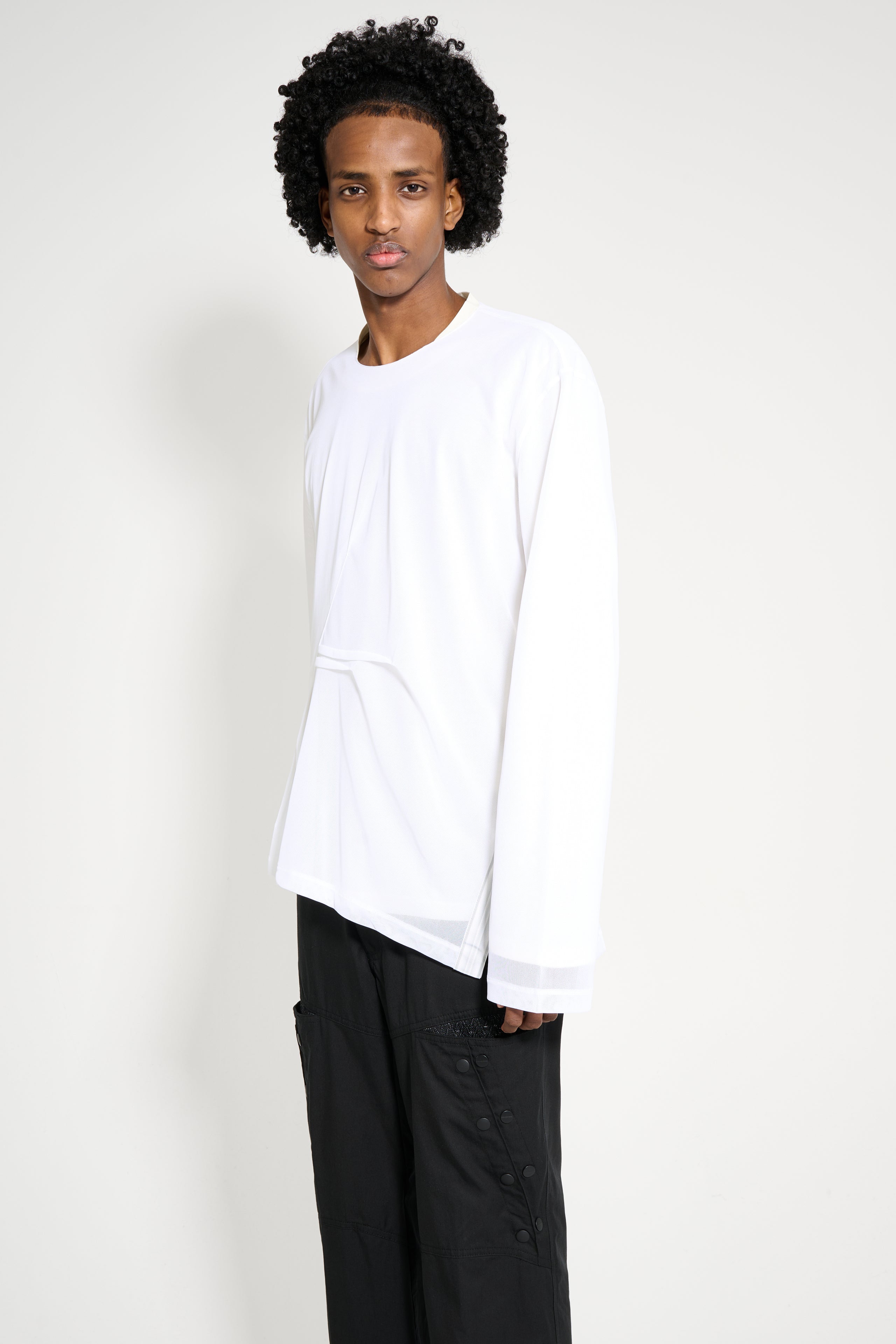 Kiko Kostadinov Inex Mesh Top Off White / White