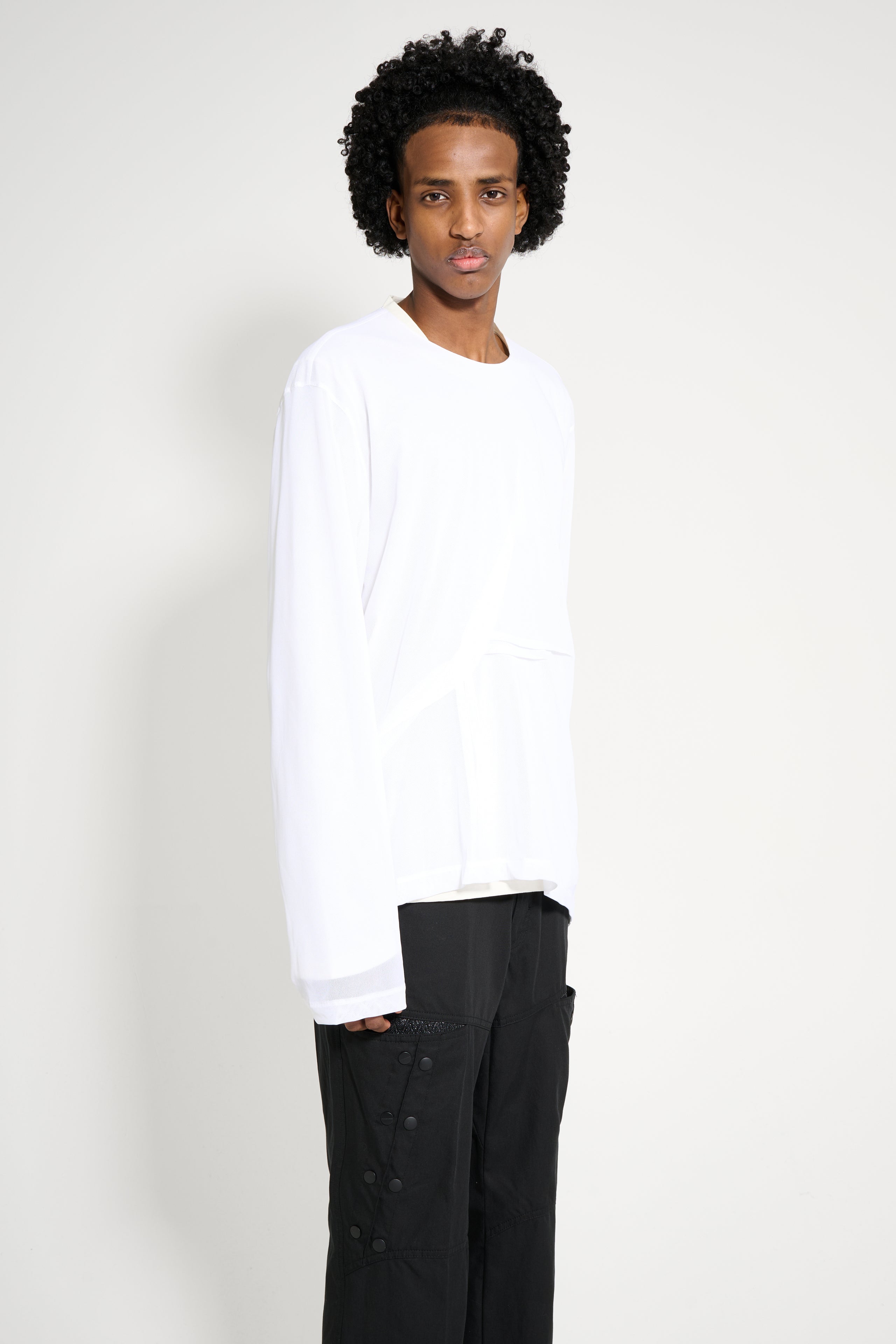 Kiko Kostadinov Inex Mesh Top Off White / White