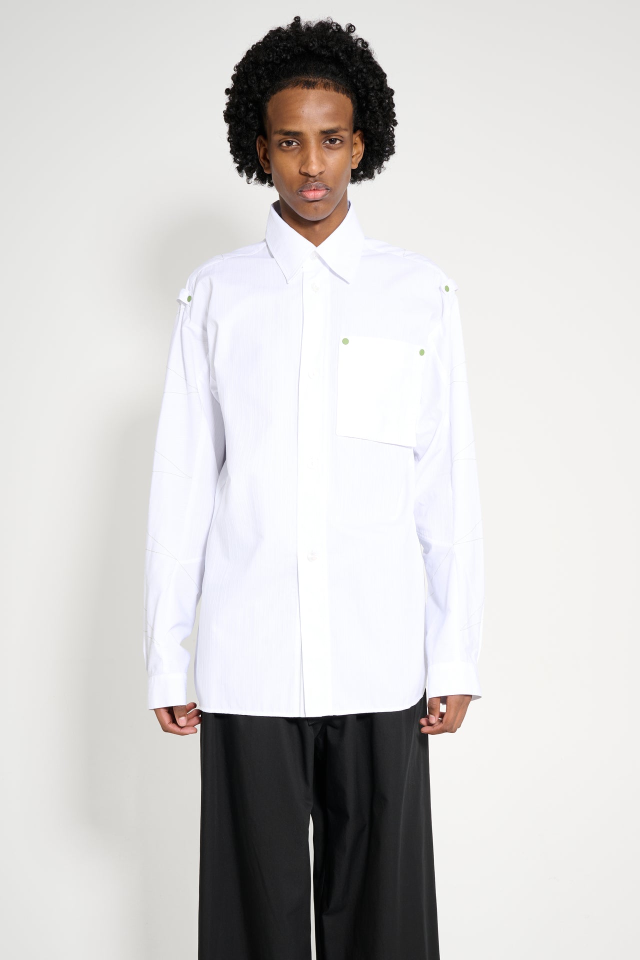 Kiko Kostadinov Solva Shirt White Stripes