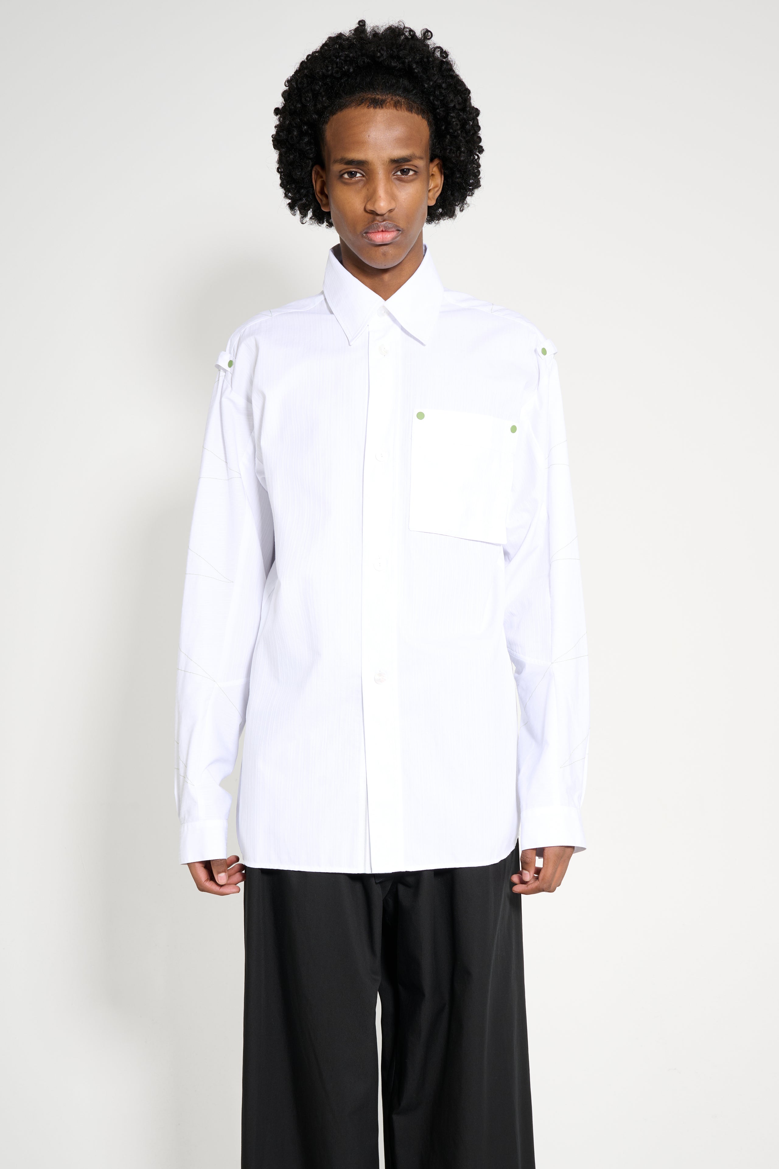 Kiko Kostadinov Solva Shirt White Stripes