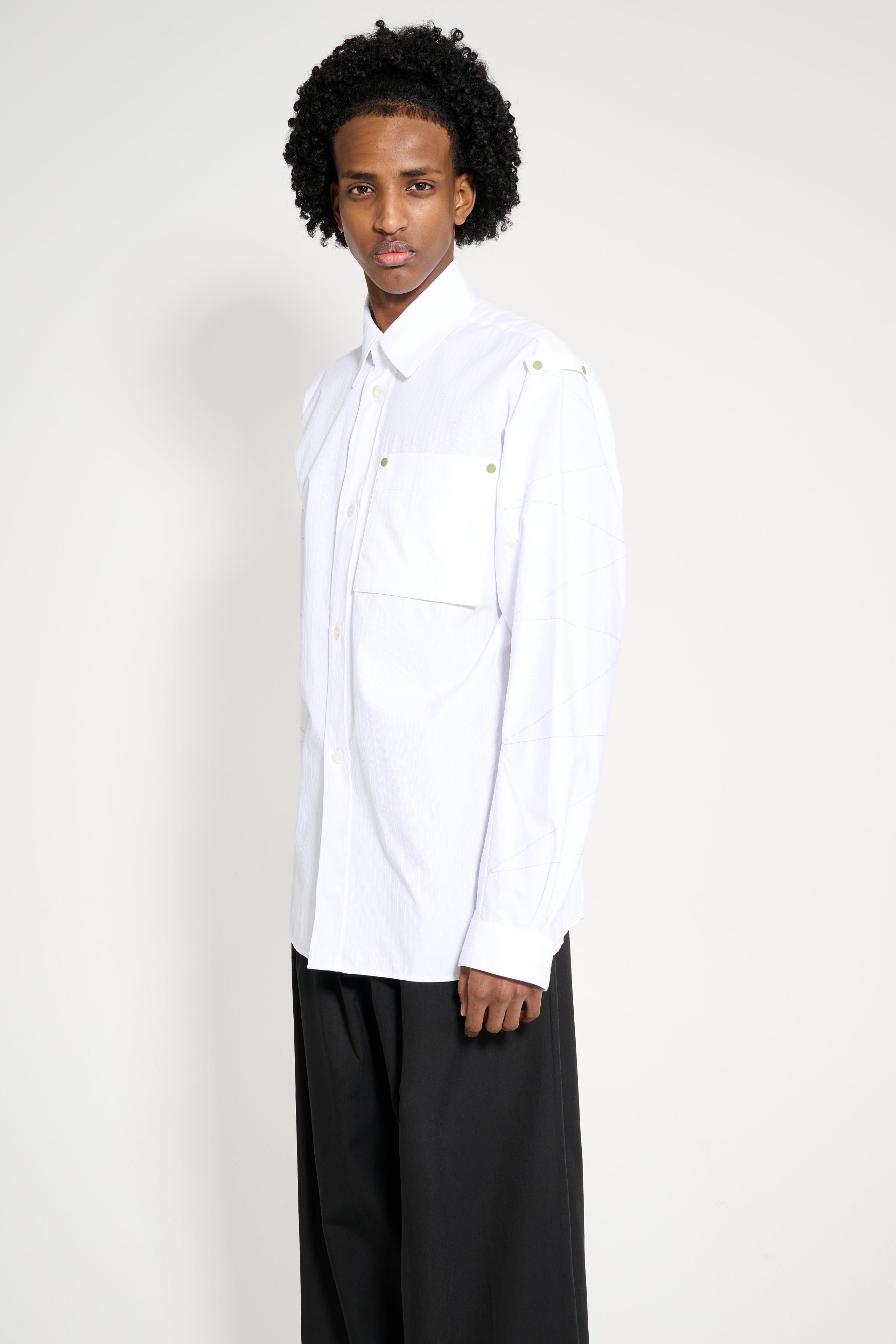 Kiko Kostadinov Solva Shirt White Stripes