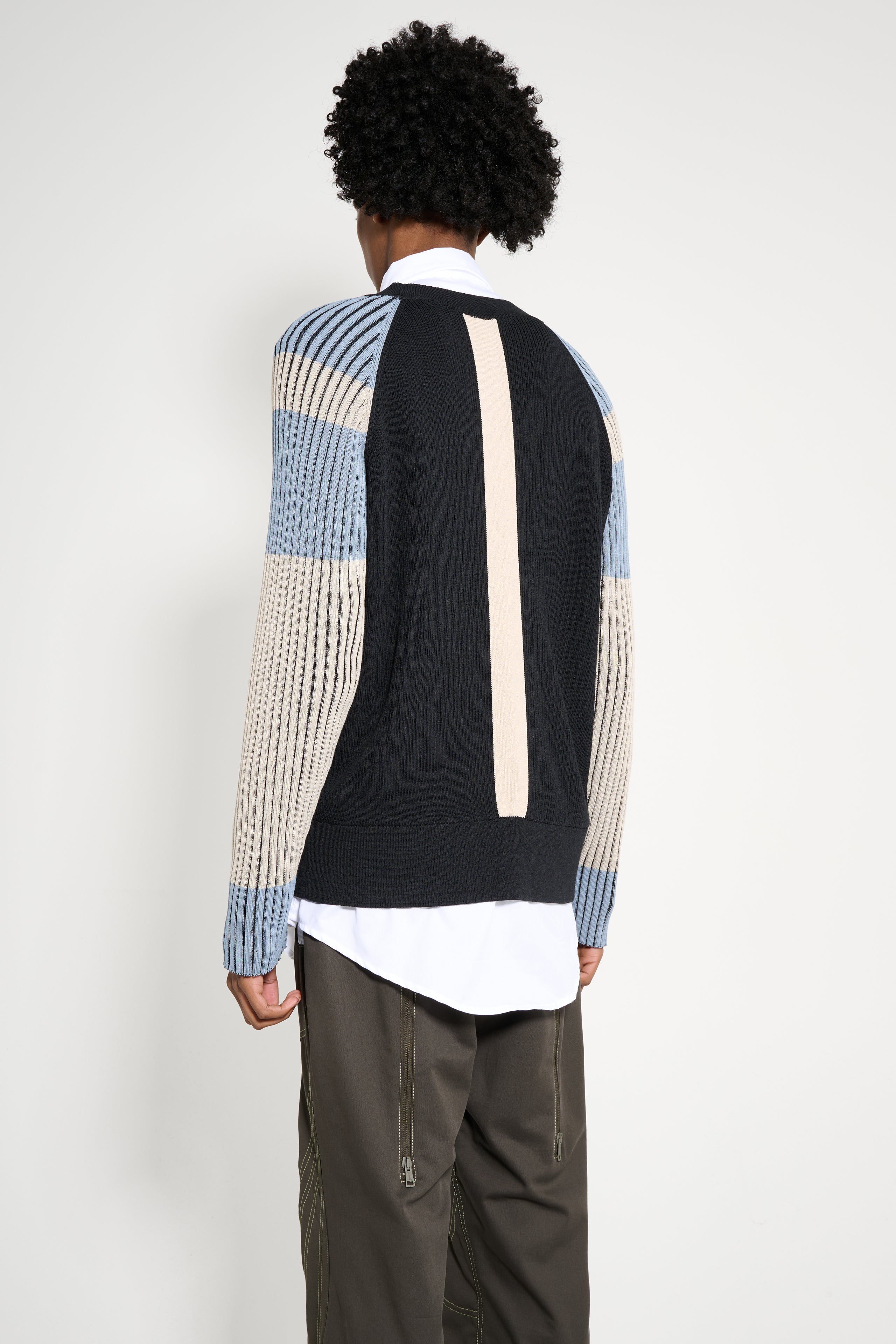 Kiko Kostadinov Inex Cardigan Black / Almond / Dusty Blue