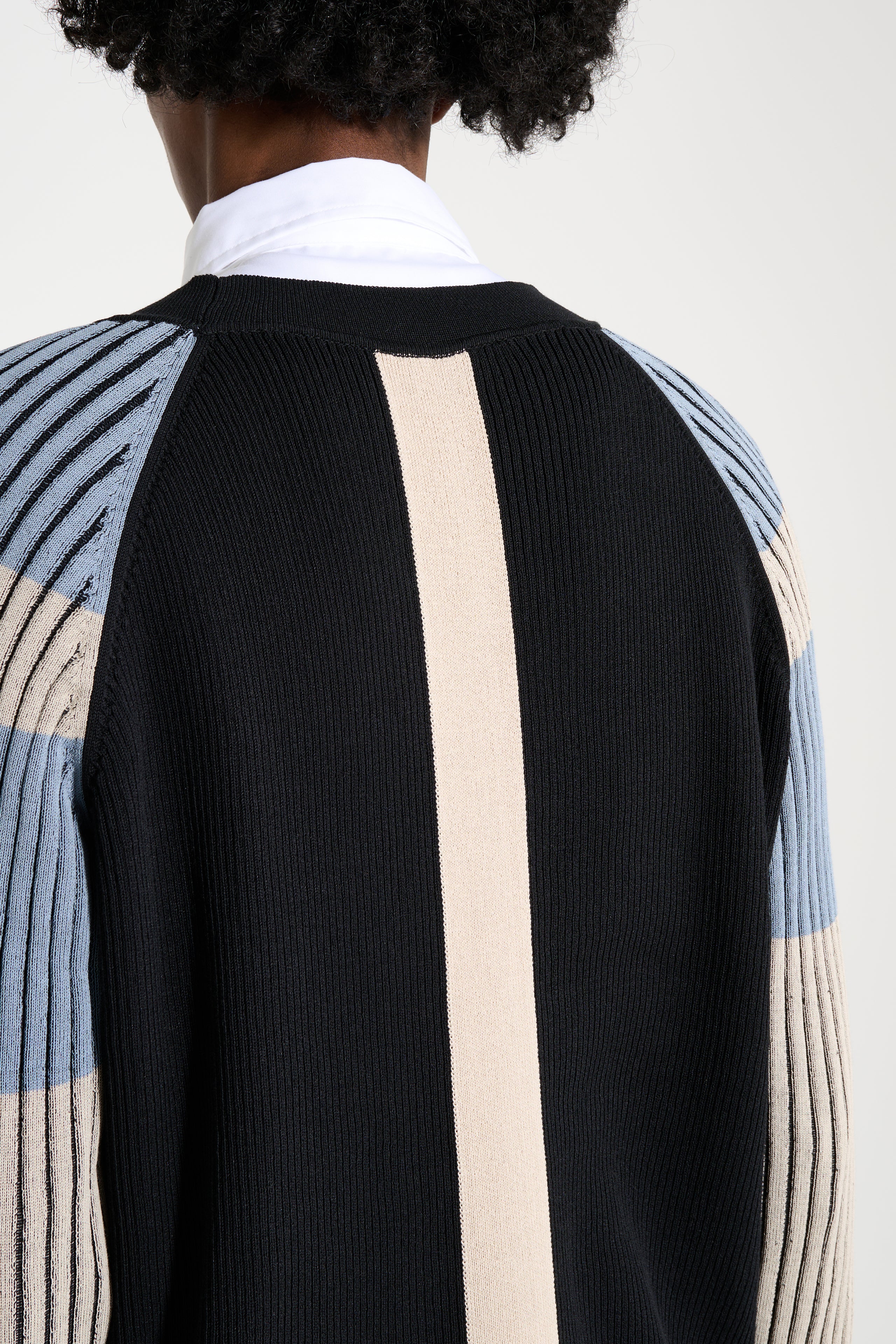 Kiko Kostadinov Inex Cardigan Black / Almond / Dusty Blue