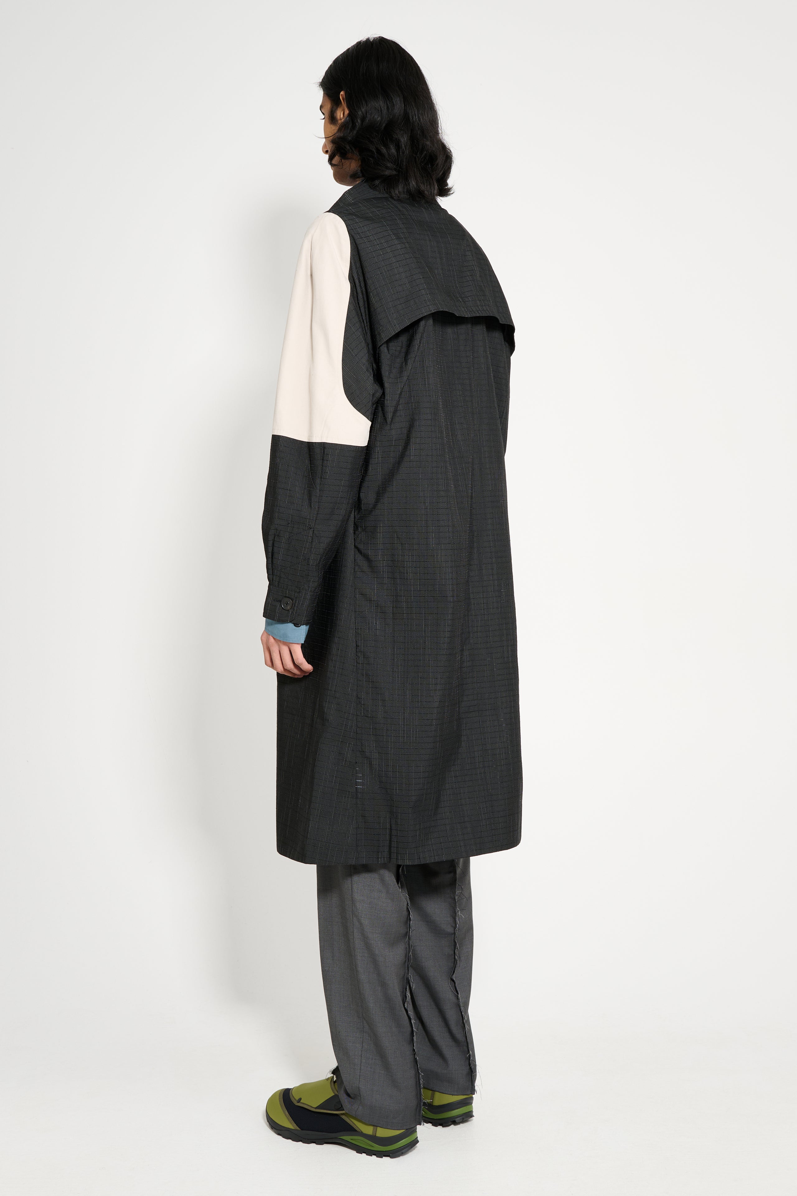 Kiko Kostadinov Babraham Zip Coat Black Obsidian / Seedpearl