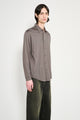 Lady White Co. LS Jersey Button Down Grey Olive