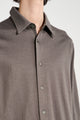 Lady White Co. LS Jersey Button Down Grey Olive