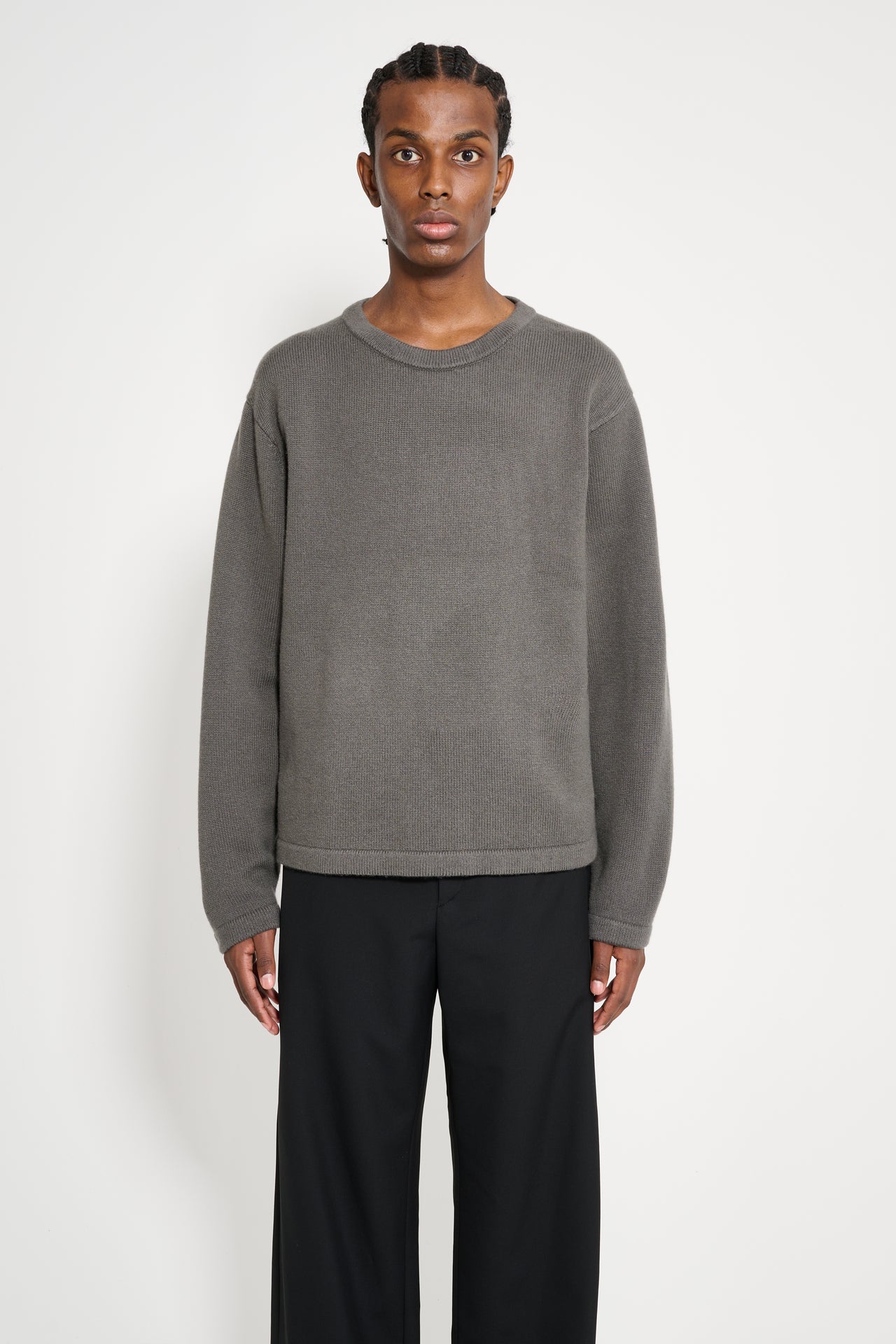 Lady White Co. Wool Cashmere Sweater Marine Grey