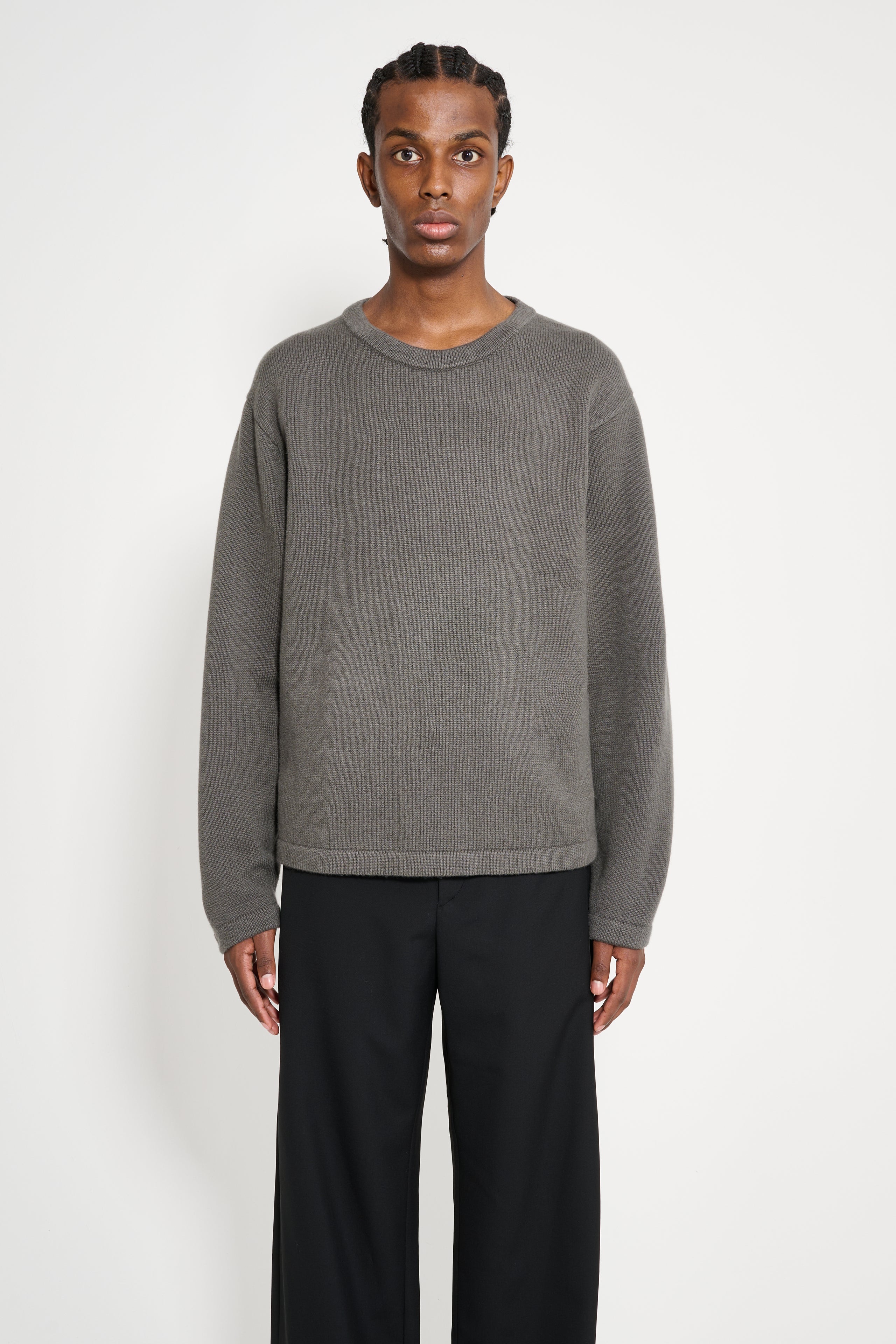Lady White Co. Wool Cashmere Sweater Marine Grey