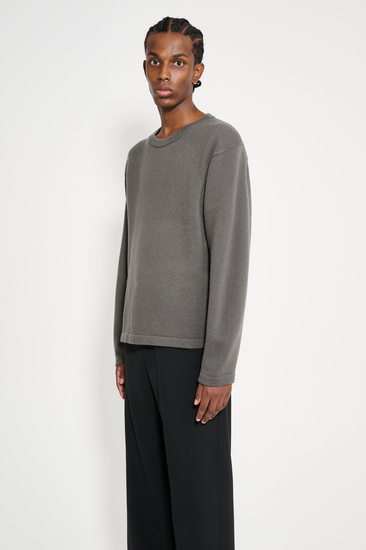 Lady White Co. Wool Cashmere Sweater Marine Grey
