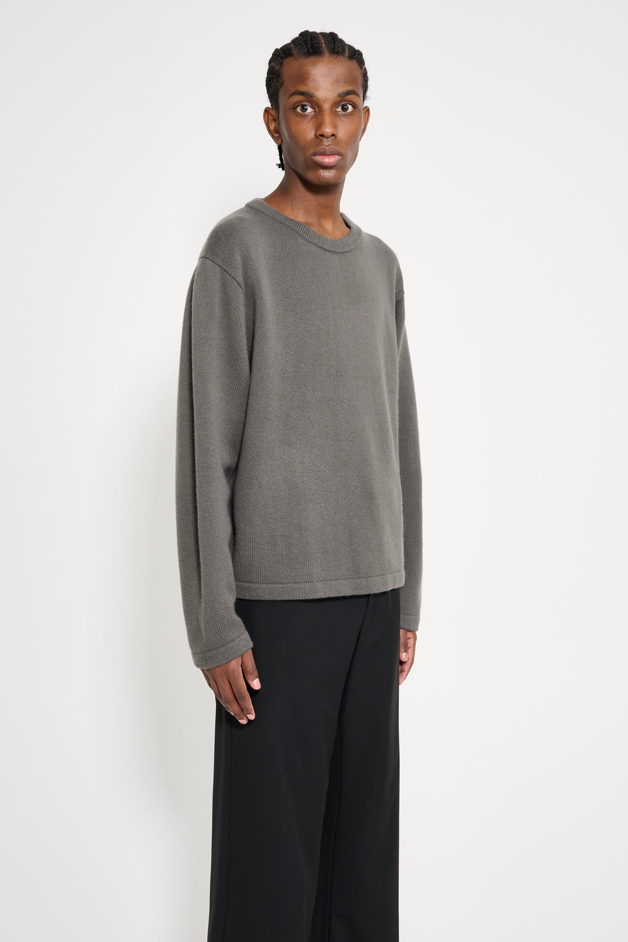 Lady White Co. Wool Cashmere Sweater Marine Grey
