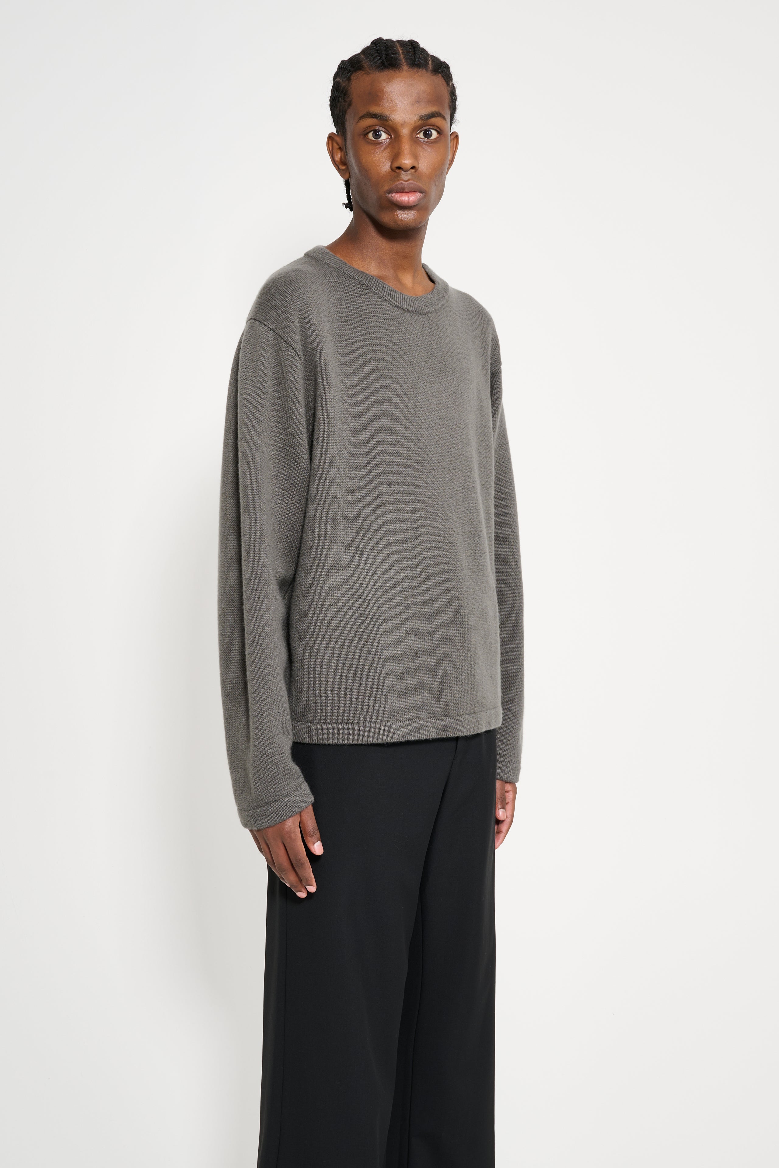 Lady White Co. Wool Cashmere Sweater Marine Grey