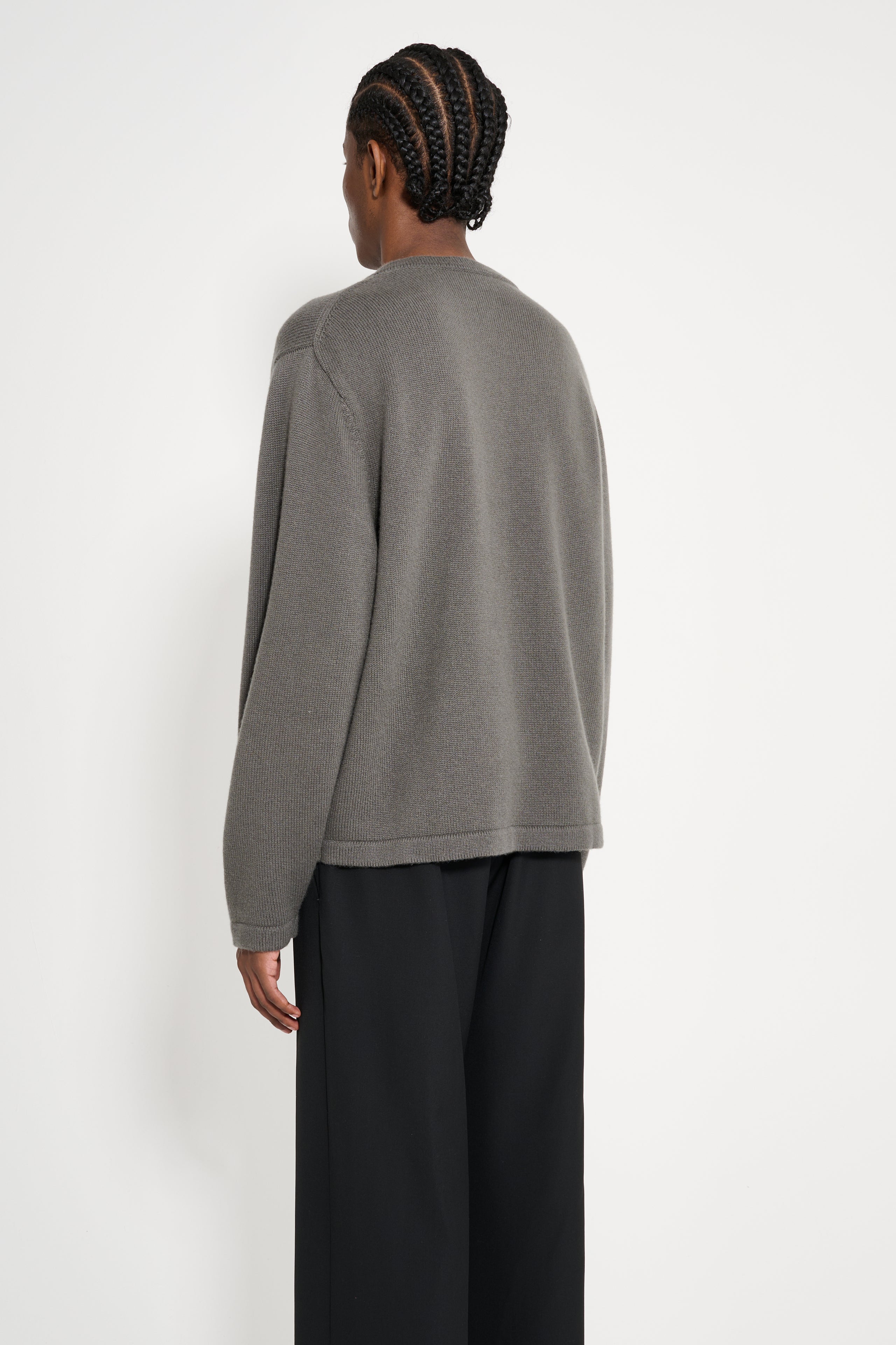 Lady White Co. Wool Cashmere Sweater Marine Grey
