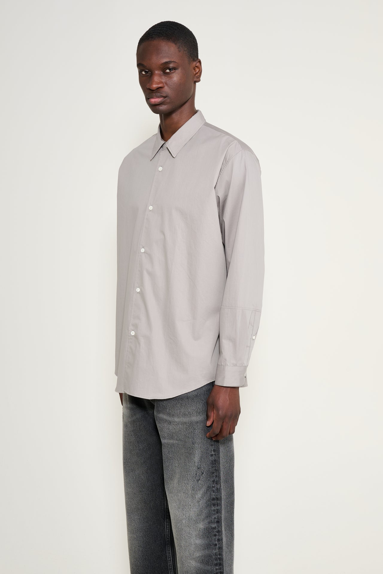 Lady White Co. Lynn Poplin L/S Shirt True Grey