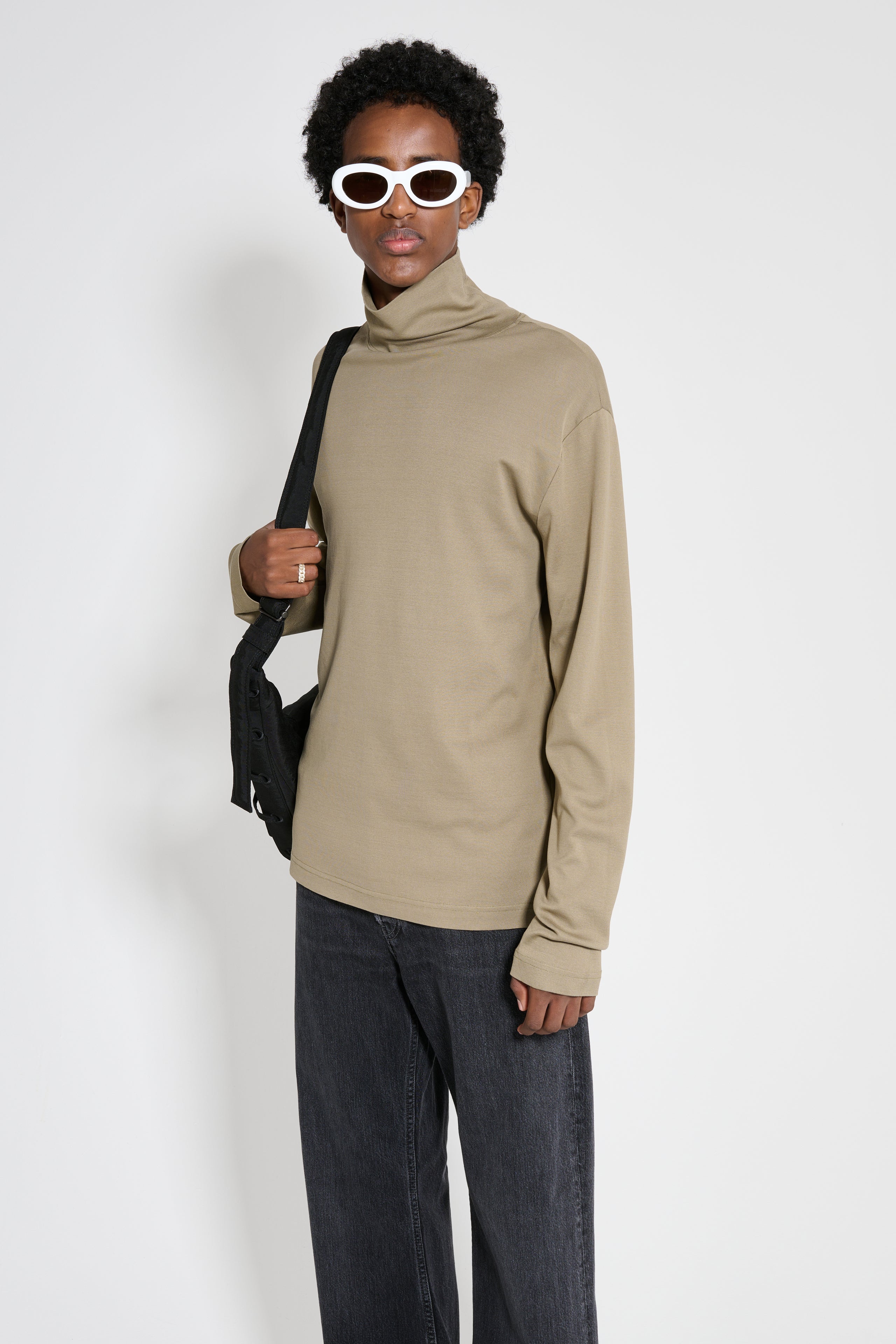 Lemaire Long Sleeve Turtle Neck Green Beige