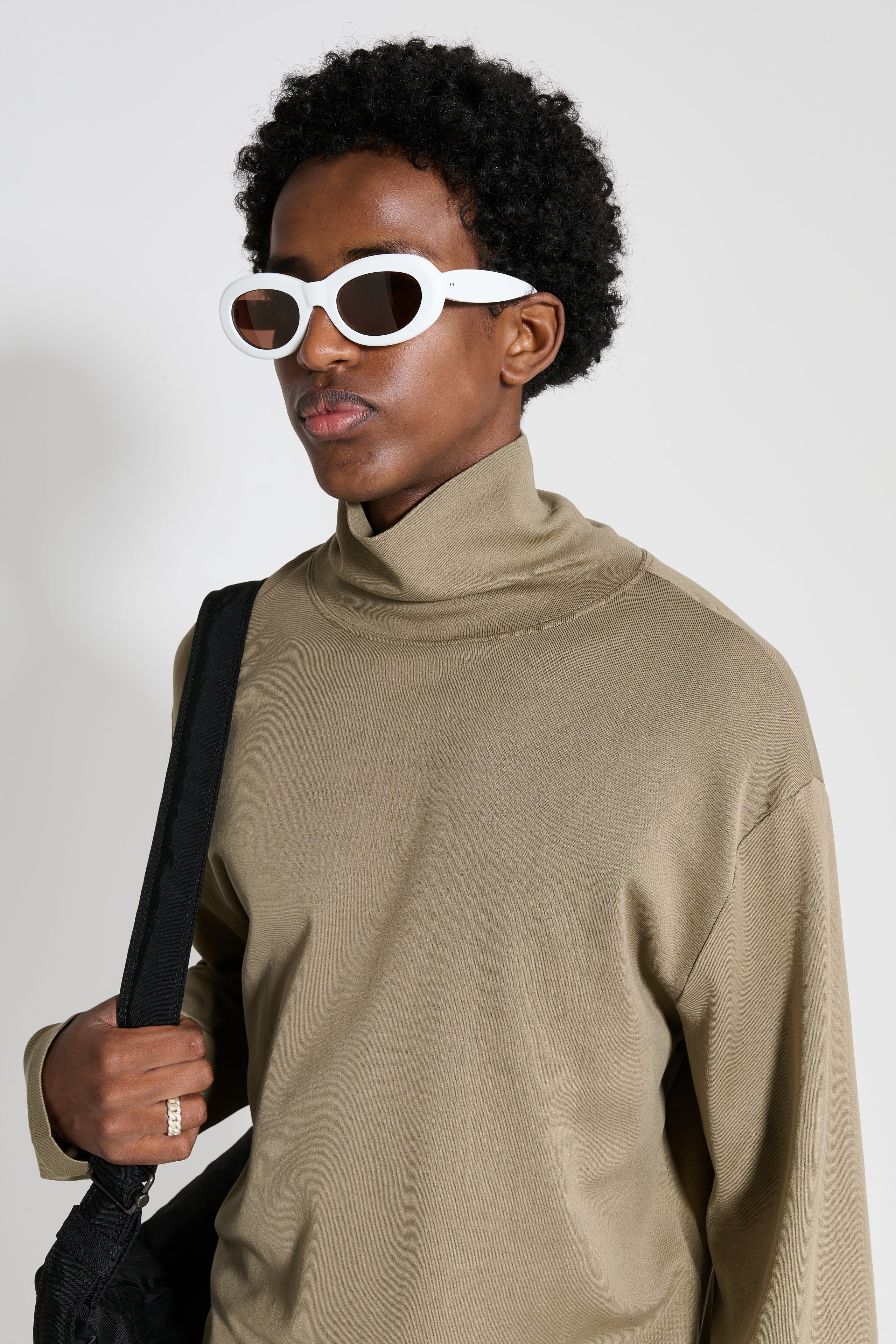 Lemaire Long Sleeve Turtle Neck Green Beige