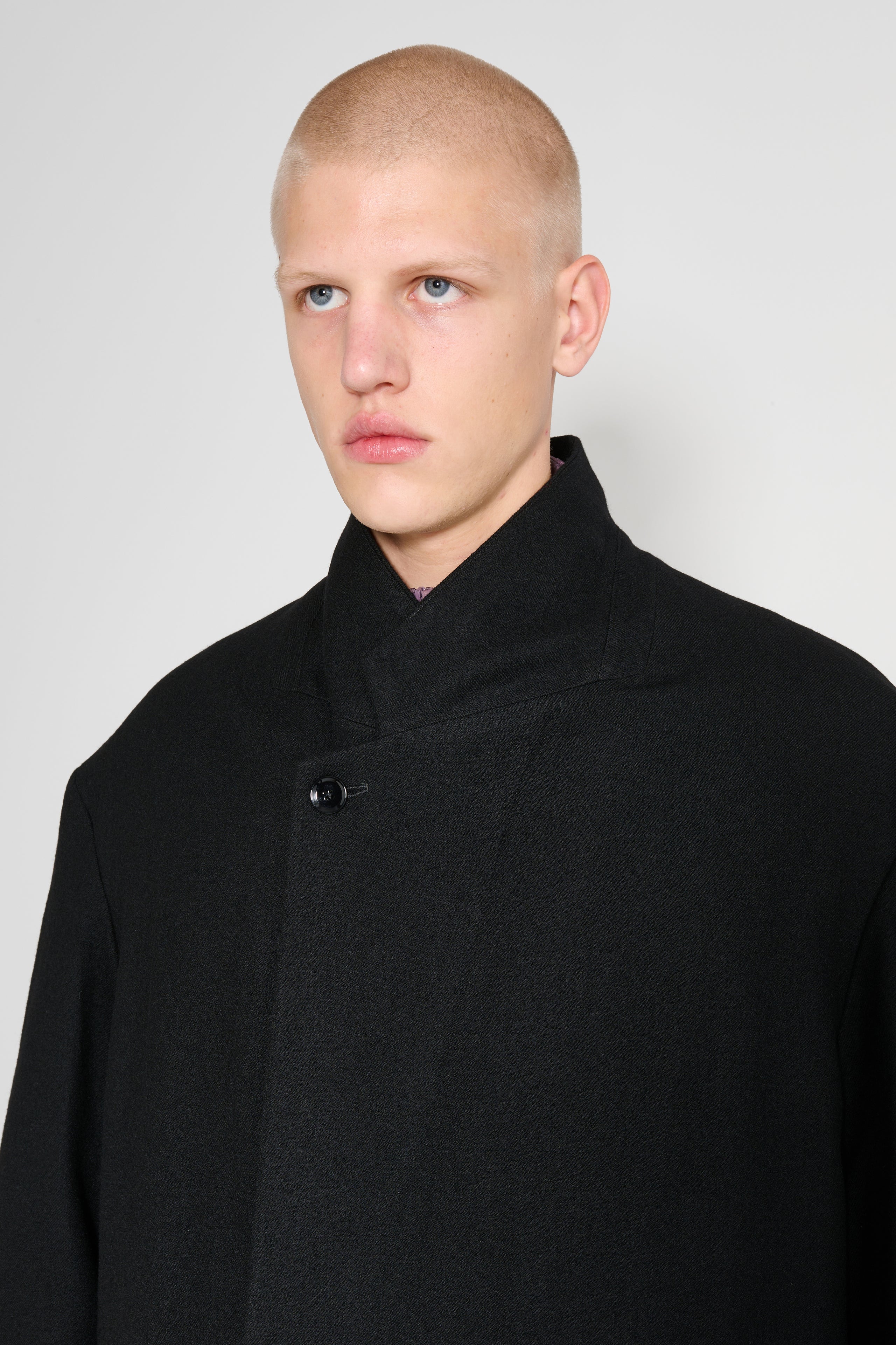 Lemaire Maxi DB Coat Black