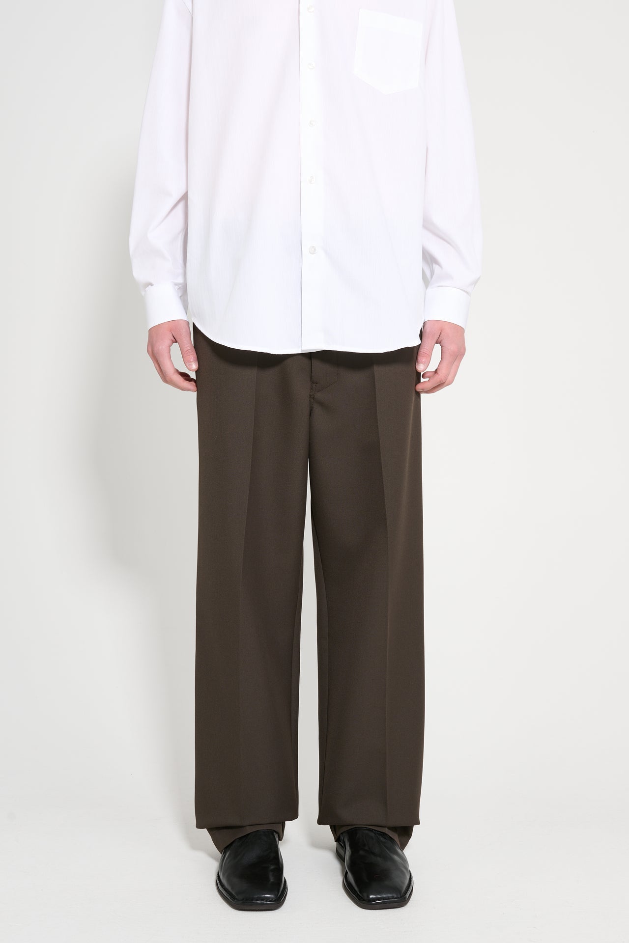 Lemaire Straight Pants Dark Brown