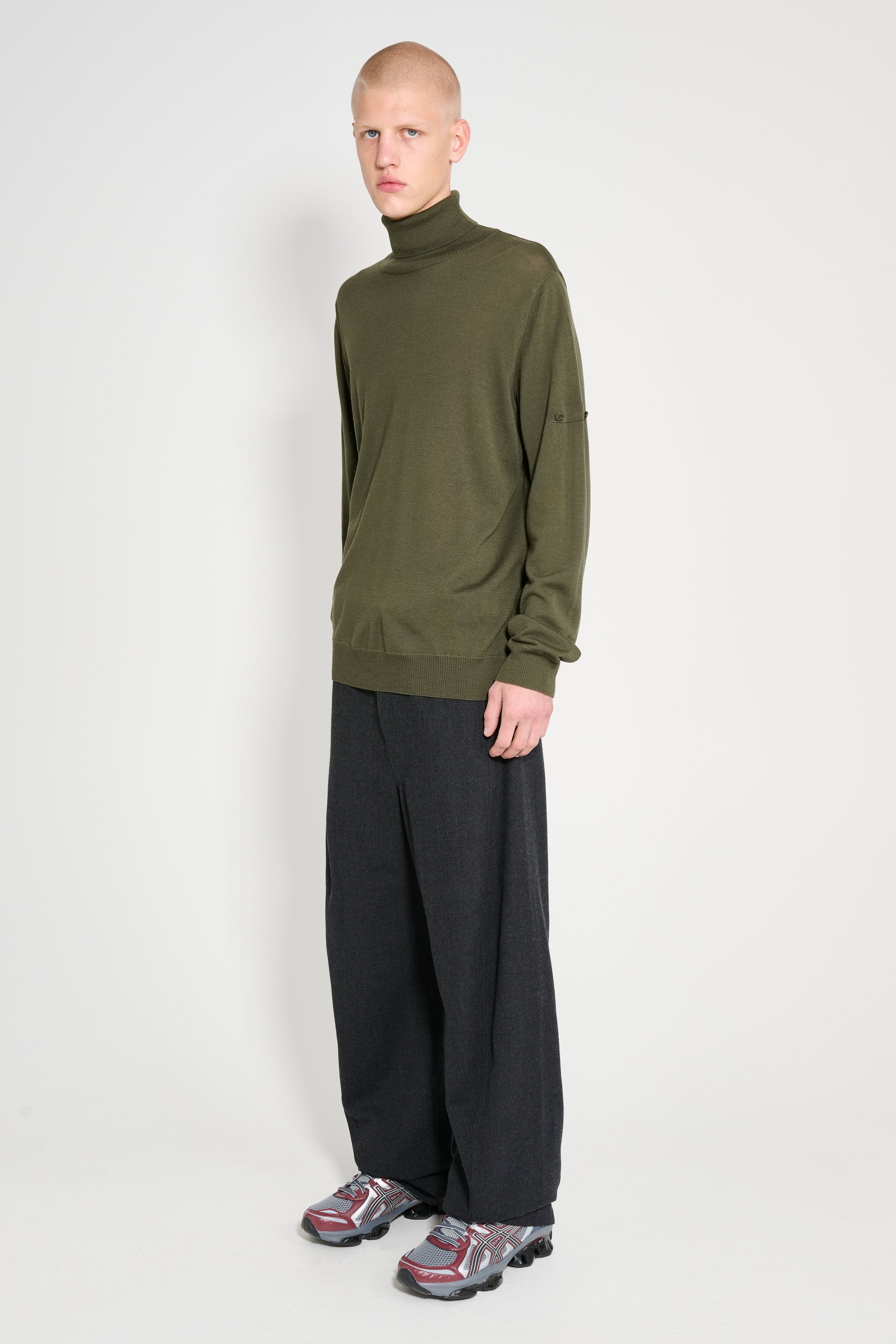 Lemaire Belted Twisted Tailored Pants Anthracite / Grey