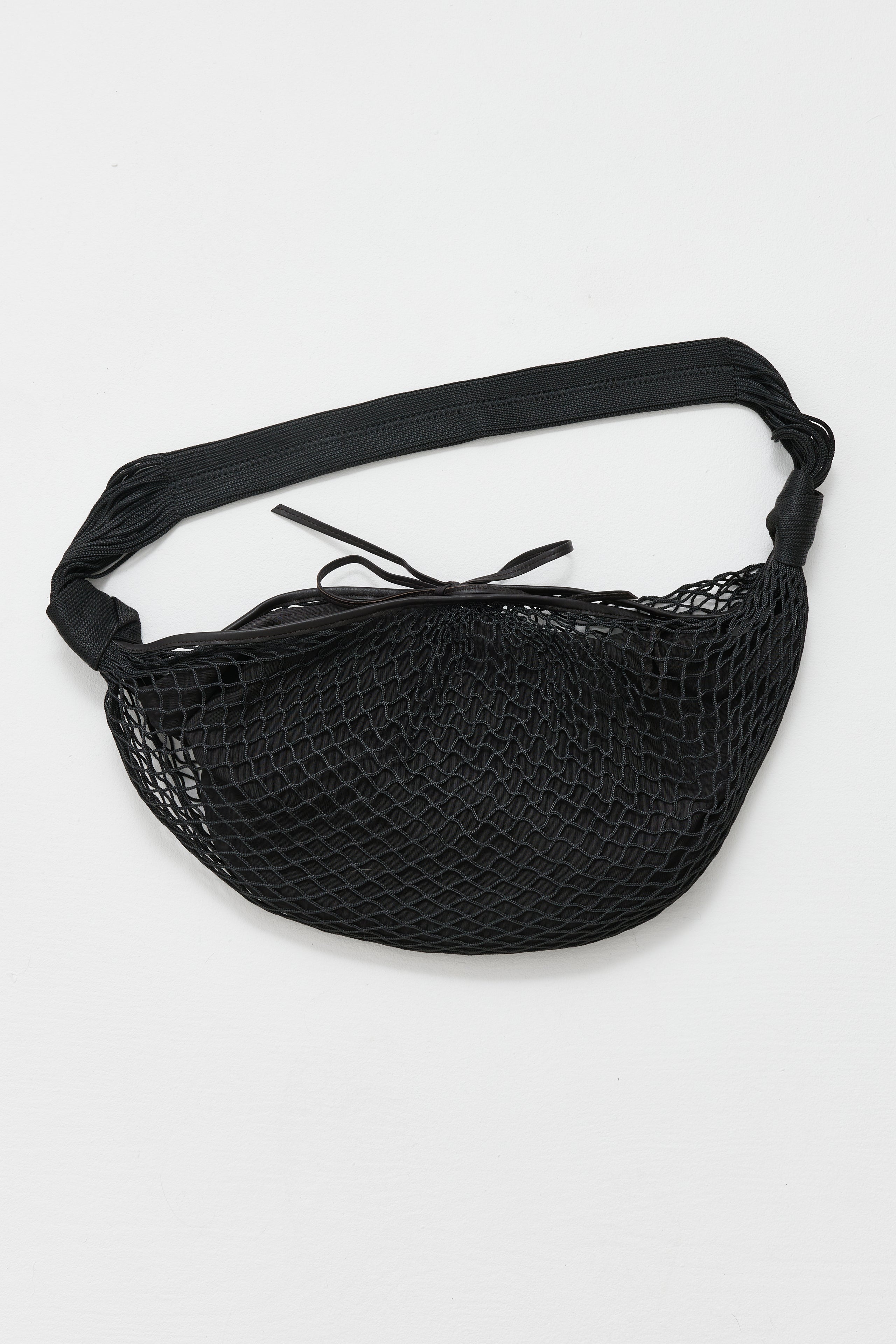 Lemaire Croissant Filt Bag Polyester Net Black