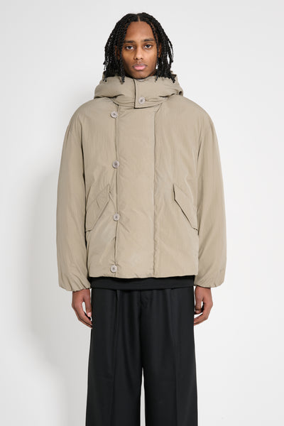 Lemaire｜DOWN JACKETS (LONG PUFFER JACKET (OW1083 LF1156 Blouson Matelassé À Capuche Espresso | LEMAIRE
