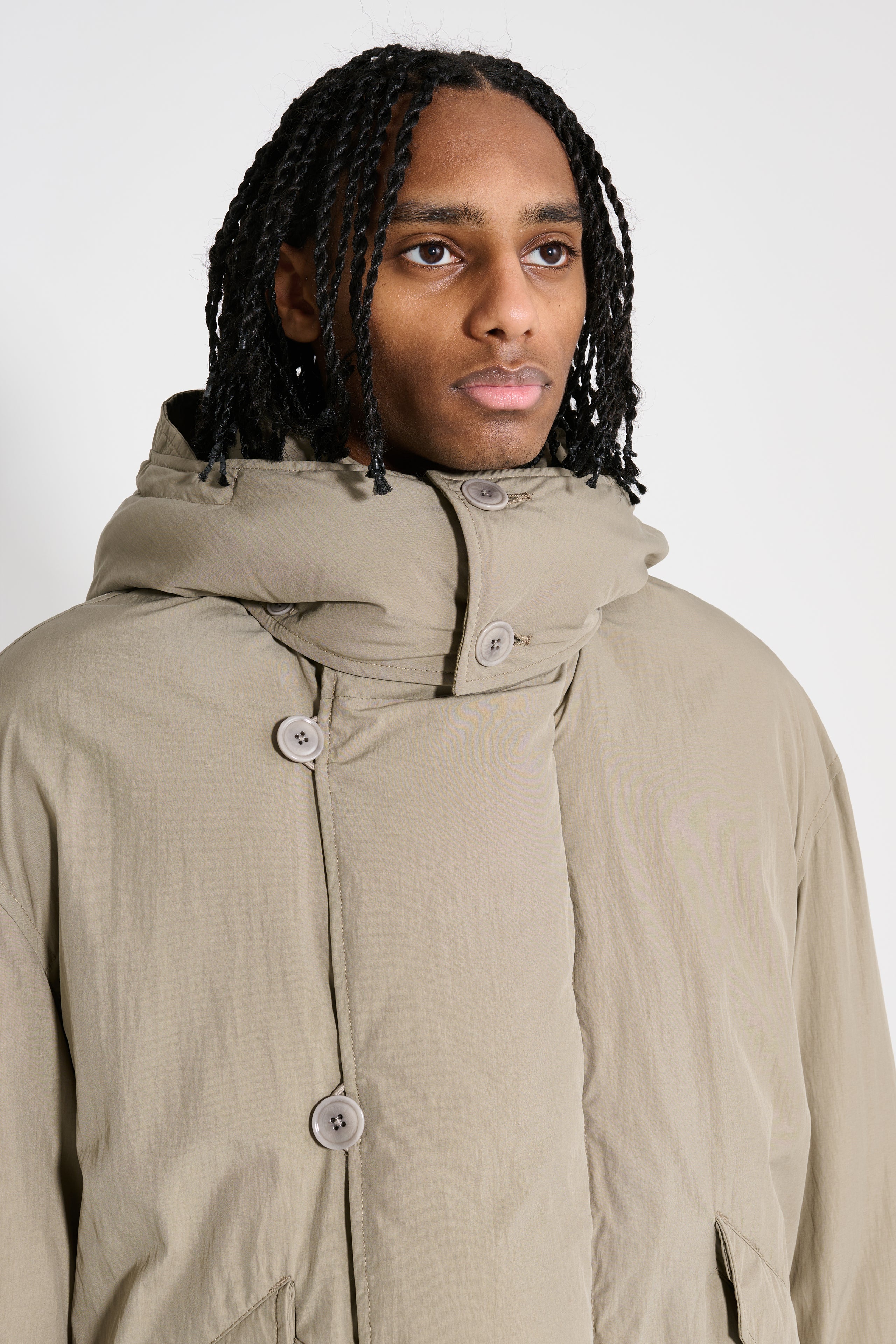 Lemaire Hooded Puffer Blouson Desert Sage