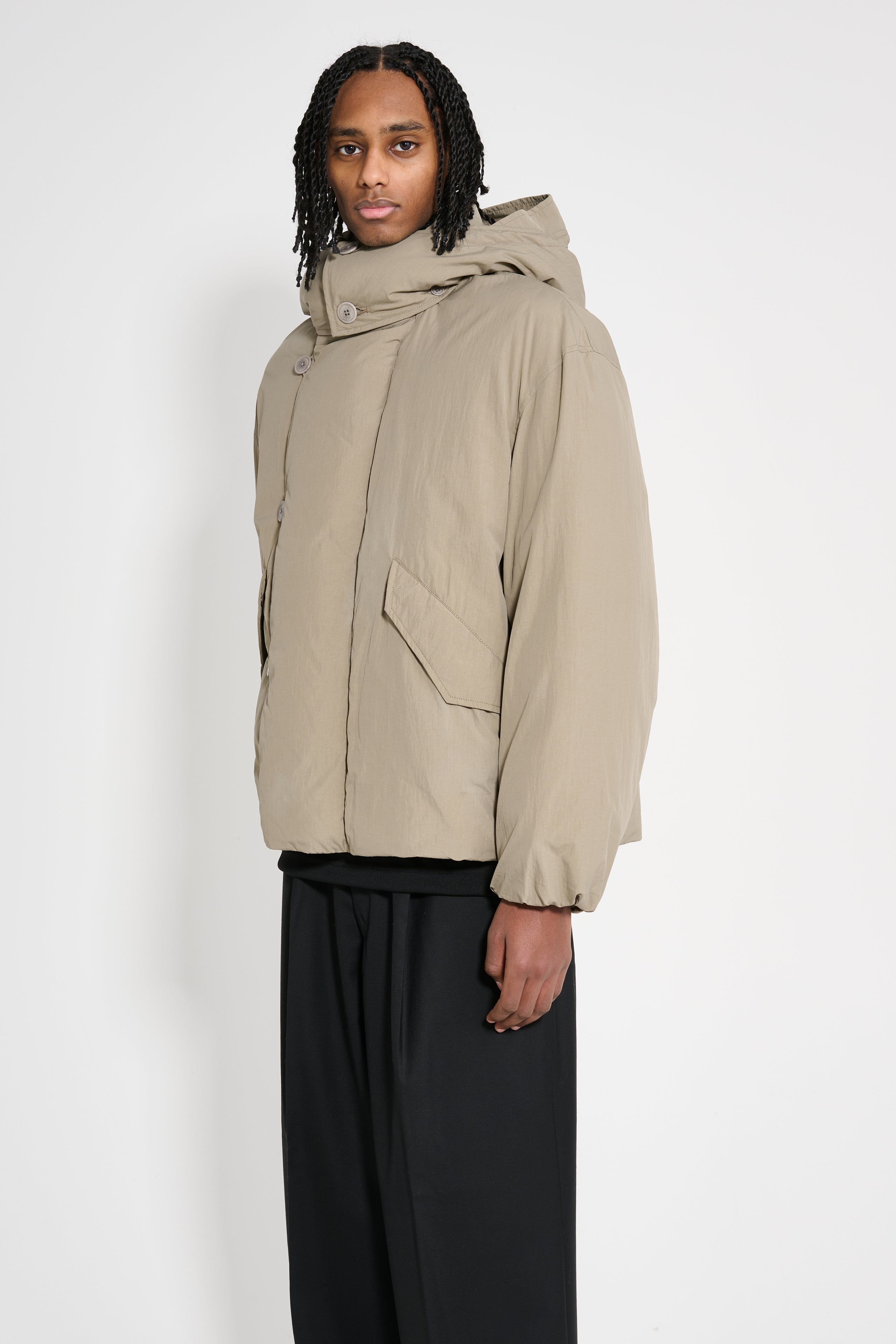 Lemaire Hooded Puffer Blouson Desert Sage