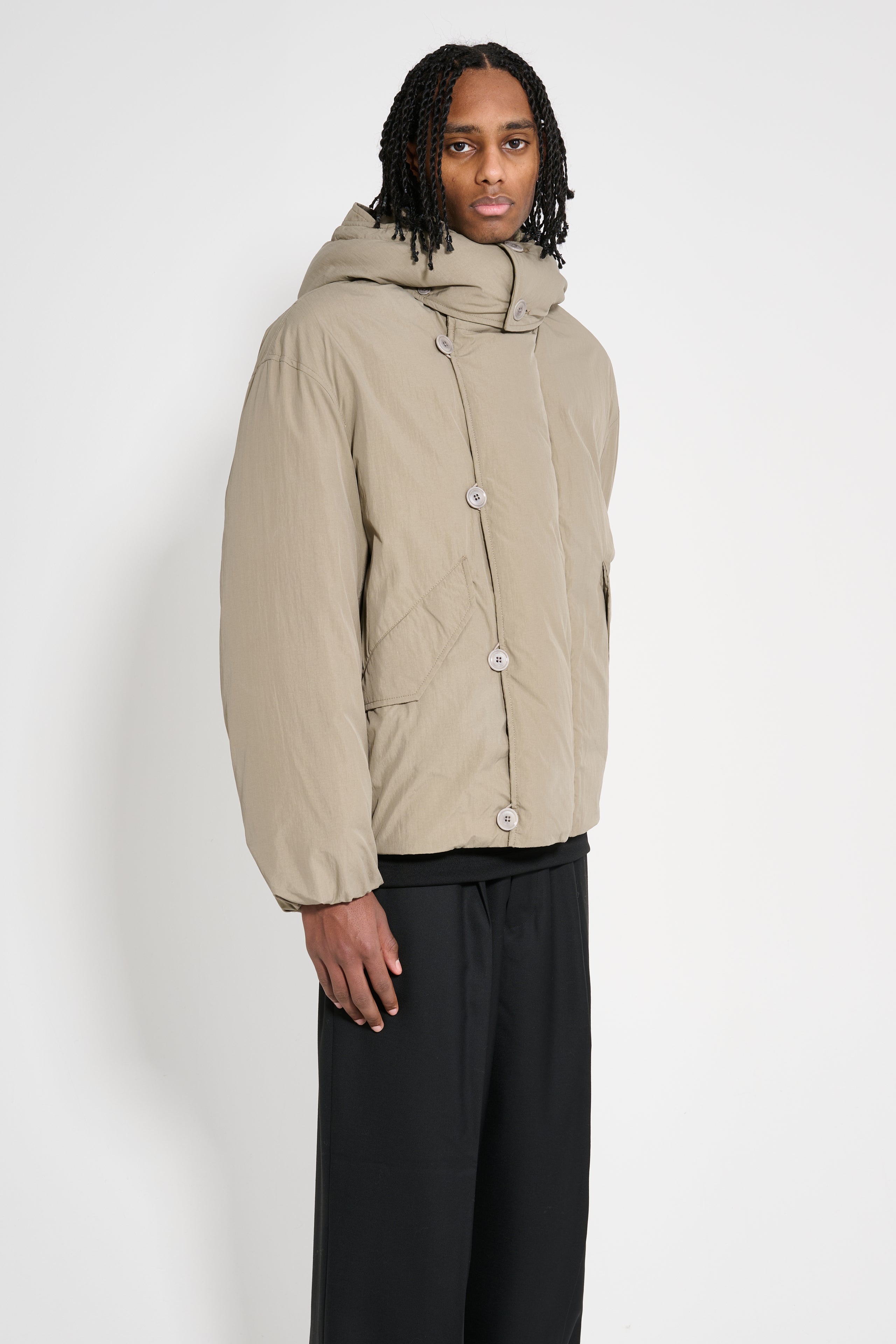 Lemaire Hooded Puffer Blouson Desert Sage