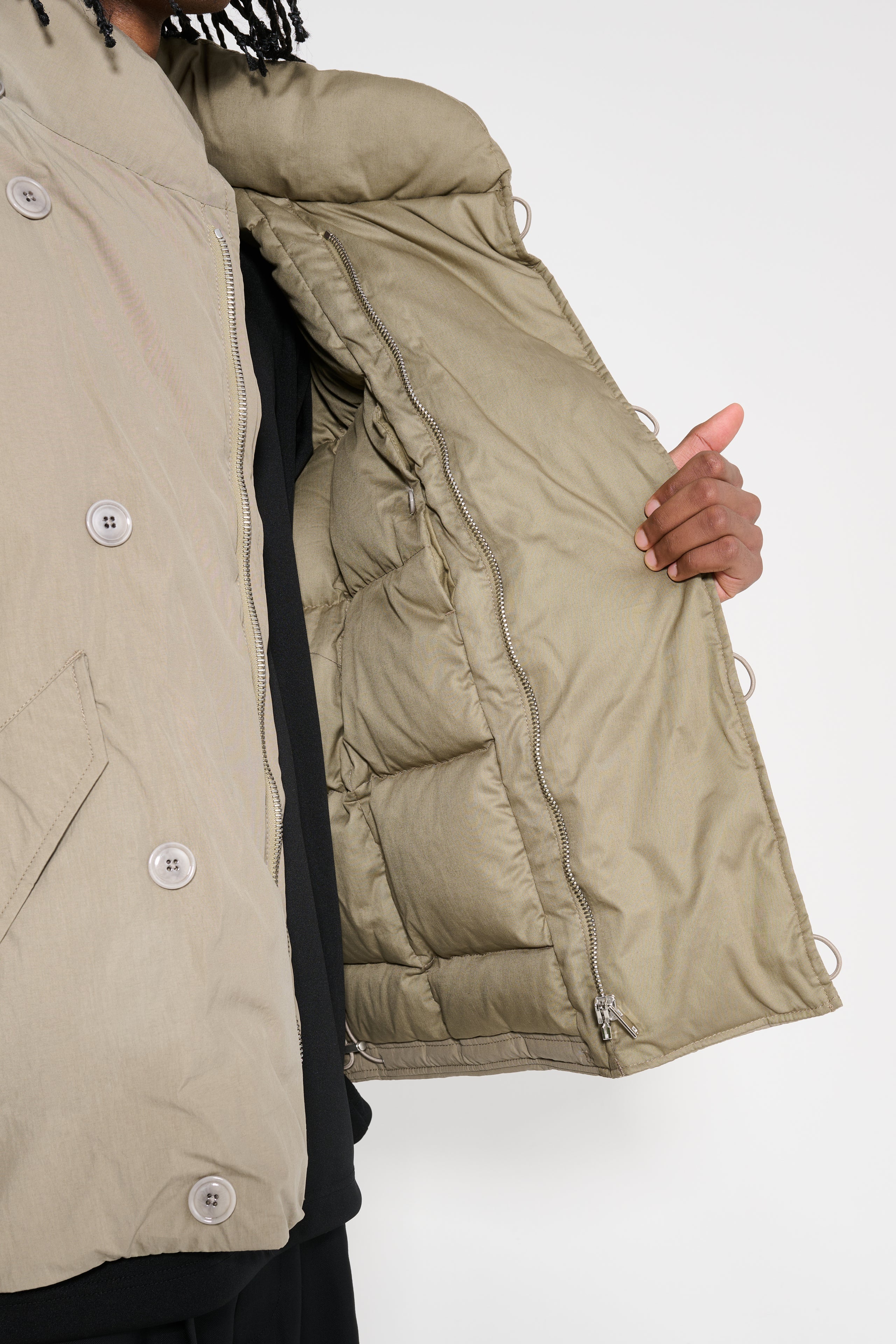 Lemaire Hooded Puffer Blouson Desert Sage