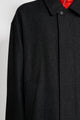 Lemaire Boxy Overcoat Black / Grey Melange