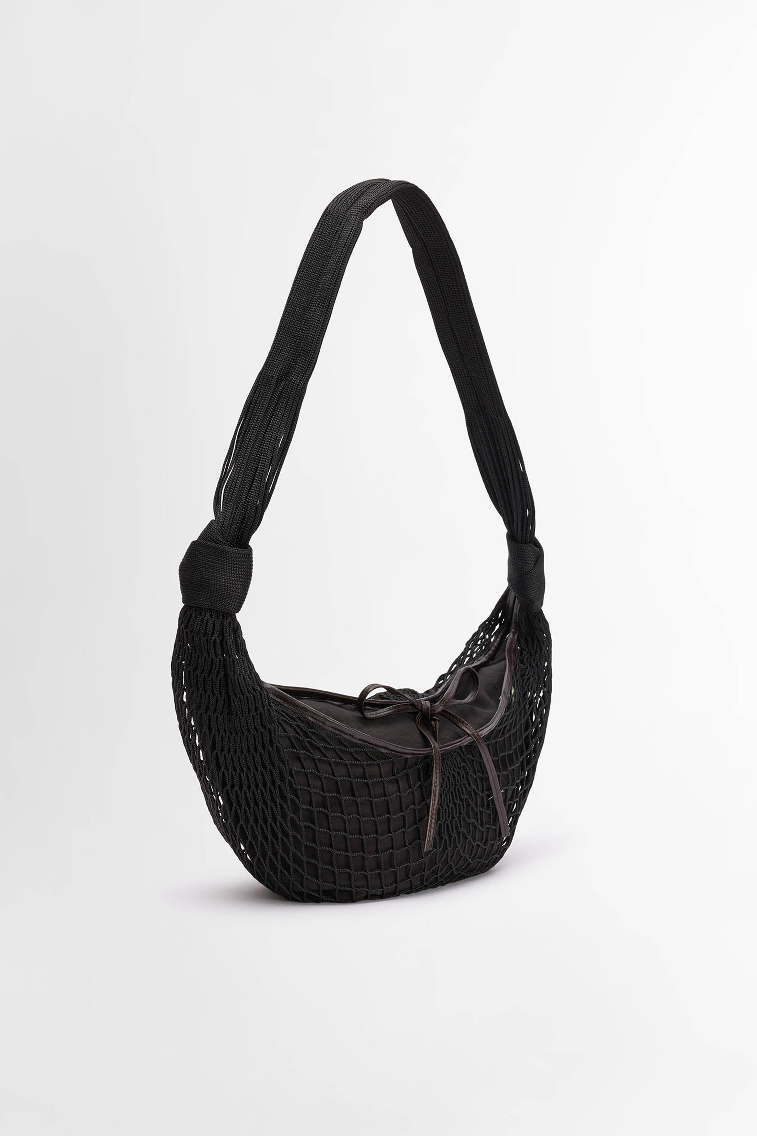 Lemaire Croissant Filt Bag Polyester Net Black