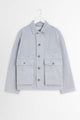 Lemaire Boxy Jacket GD Snow Heavy Denim Blue Grey