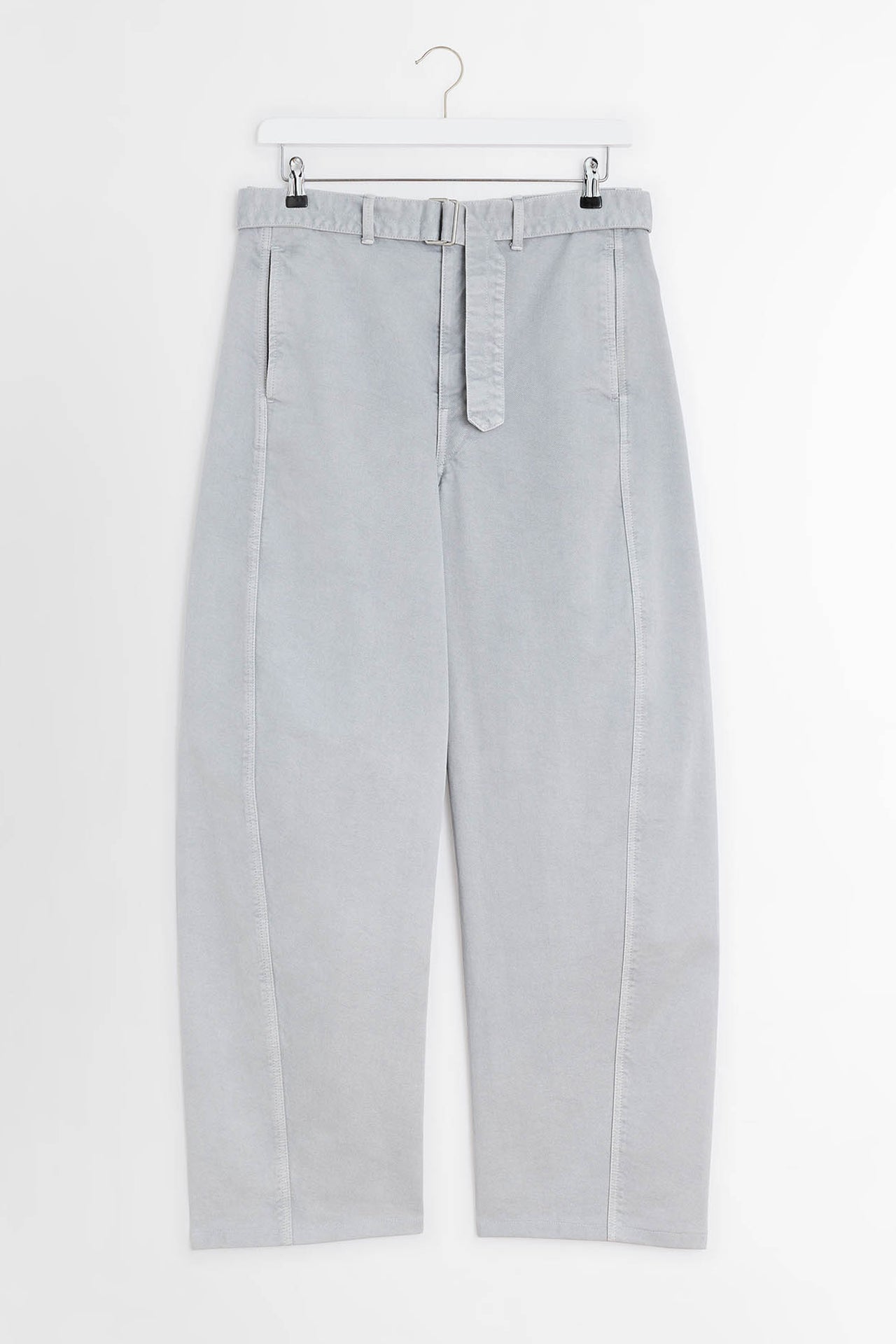 Lemaire Twisted Belted Pants GD Snow Heavy Denim Blue Grey