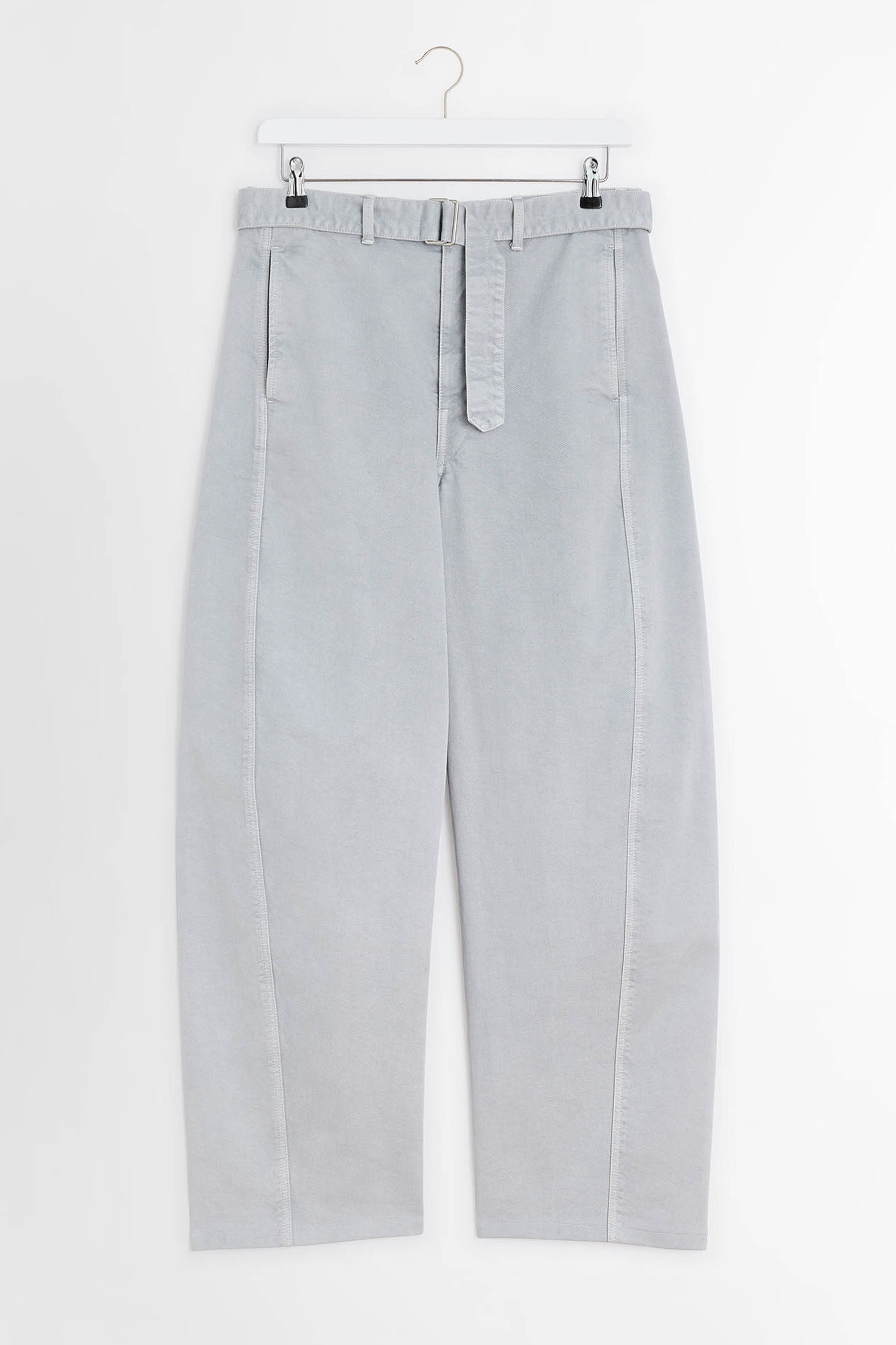 Lemaire Twisted Belted Pants GD Snow Heavy Denim Blue Grey