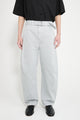 Lemaire Twisted Belted Pants GD Snow Heavy Denim Blue Grey