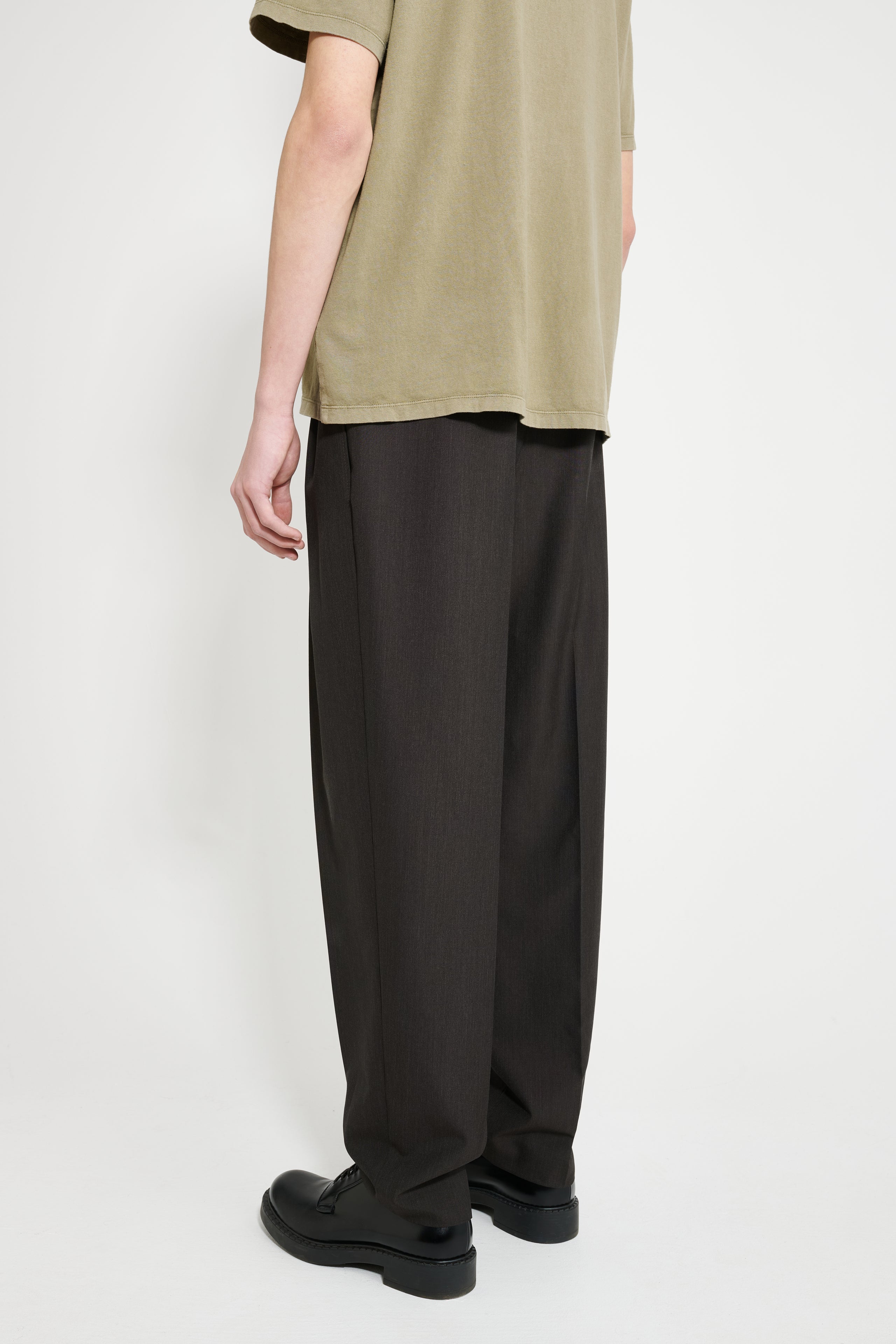 Lemaire Pleated Pants Dark Espresso Melange