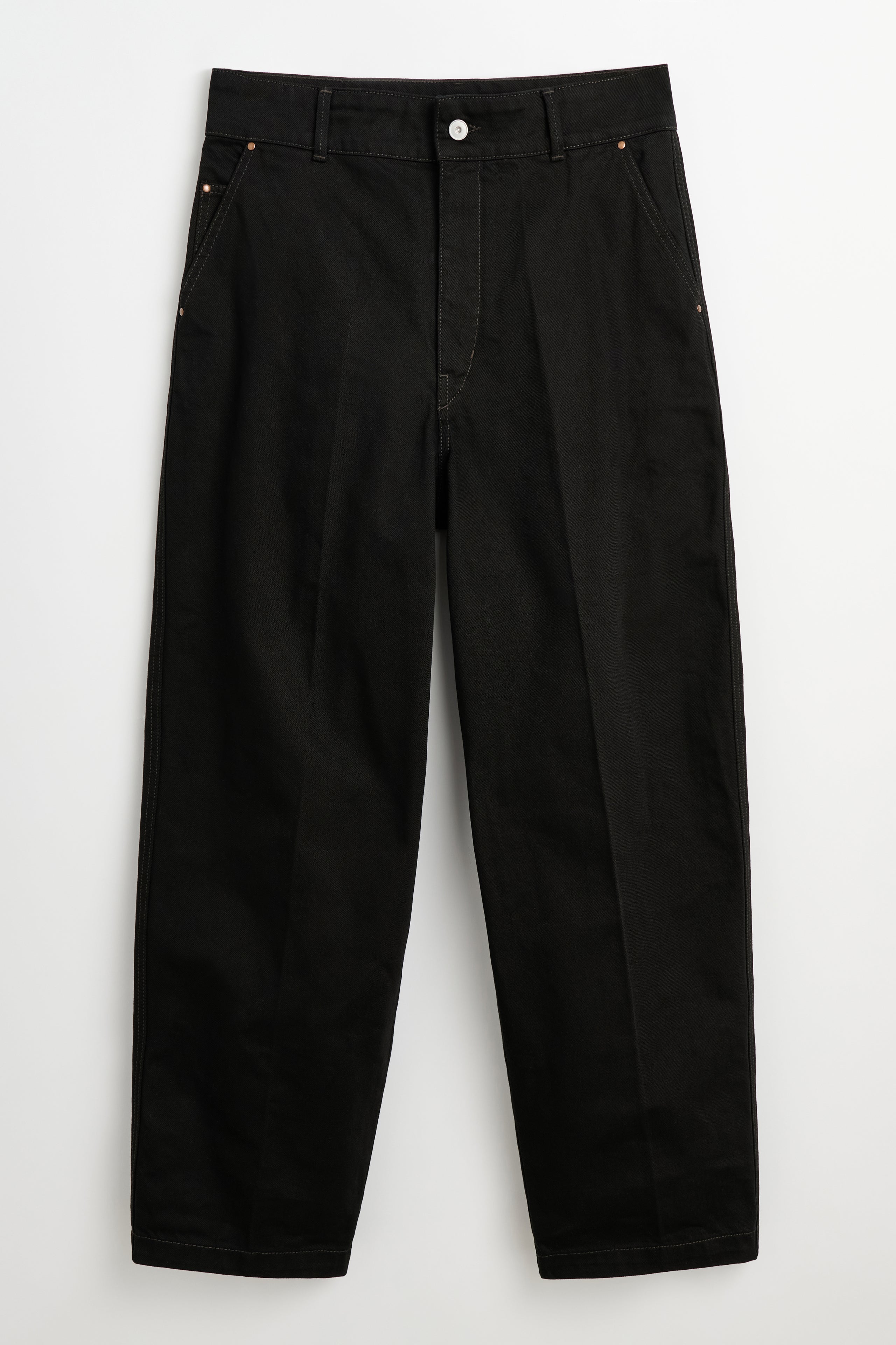 Lemaire Maxi Barrel Workwear Pants Black