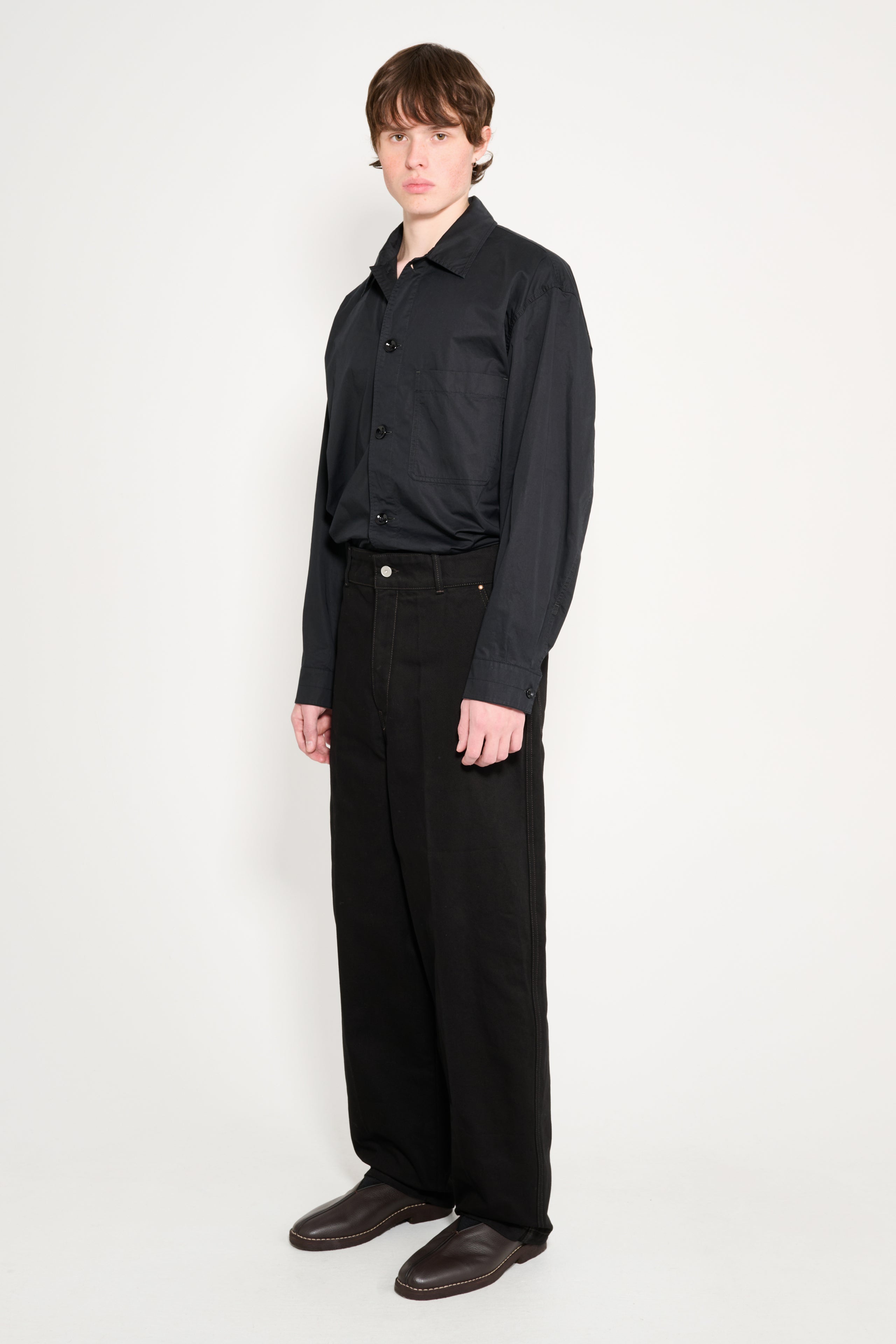 Lemaire Maxi Barrel Workwear Pants Black