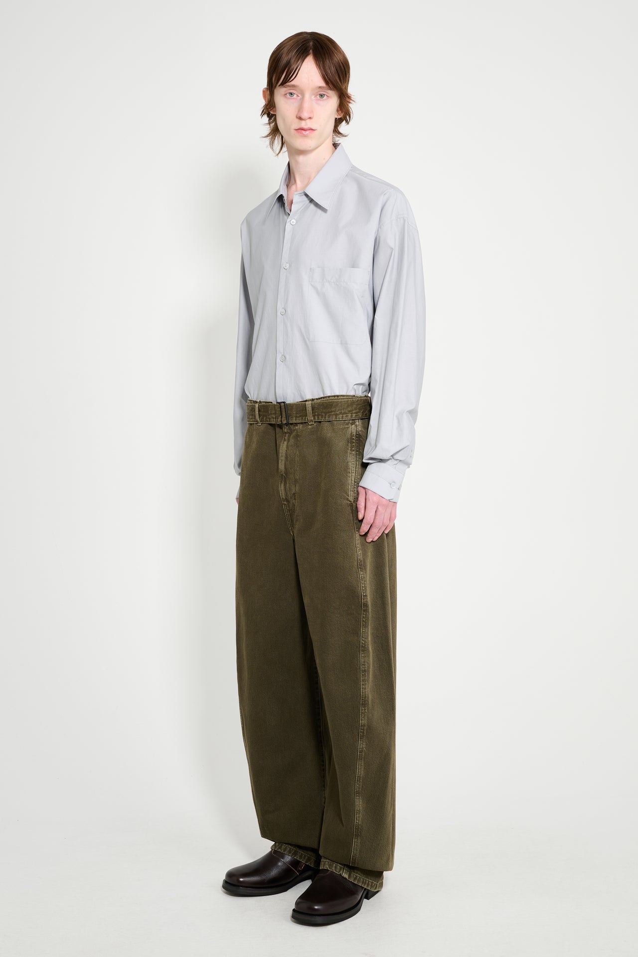 Lemaire Twisted Belted Pants Moss Green