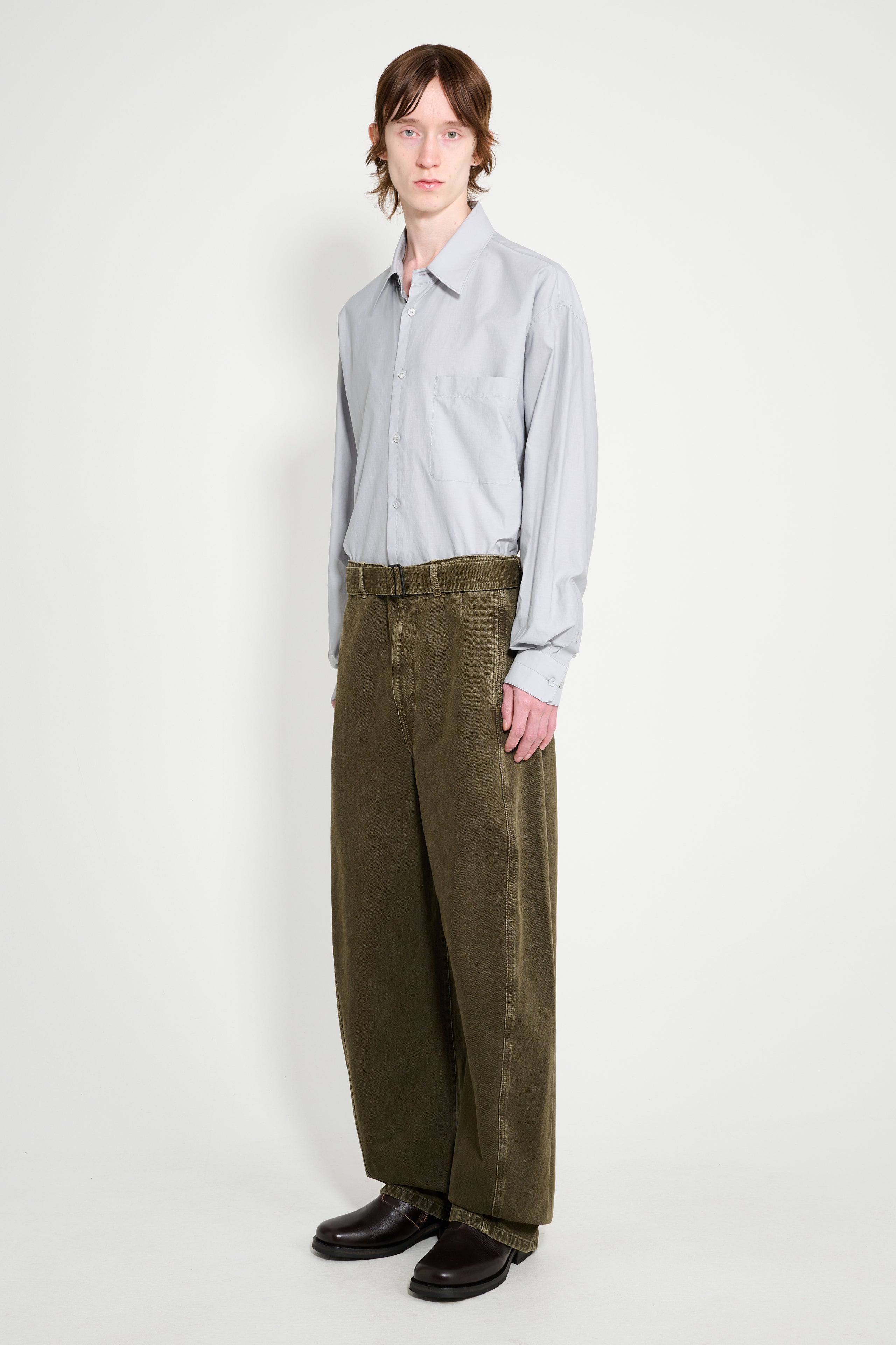 Lemaire Twisted Belted Pants Moss Green