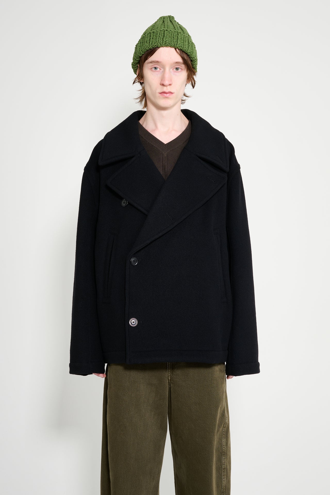 Lemaire Boxy Peacoat Black