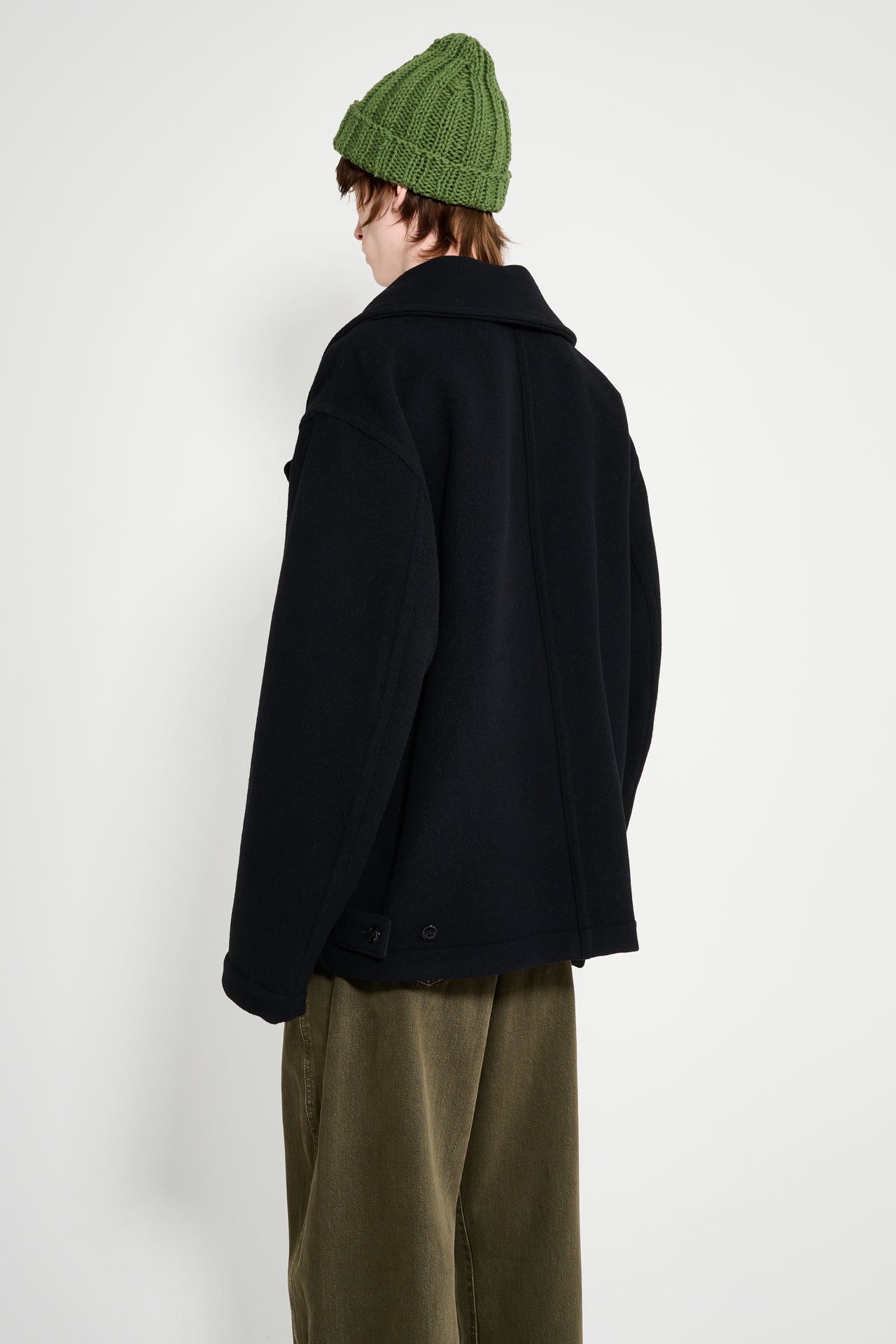 Lemaire Boxy Peacoat Black