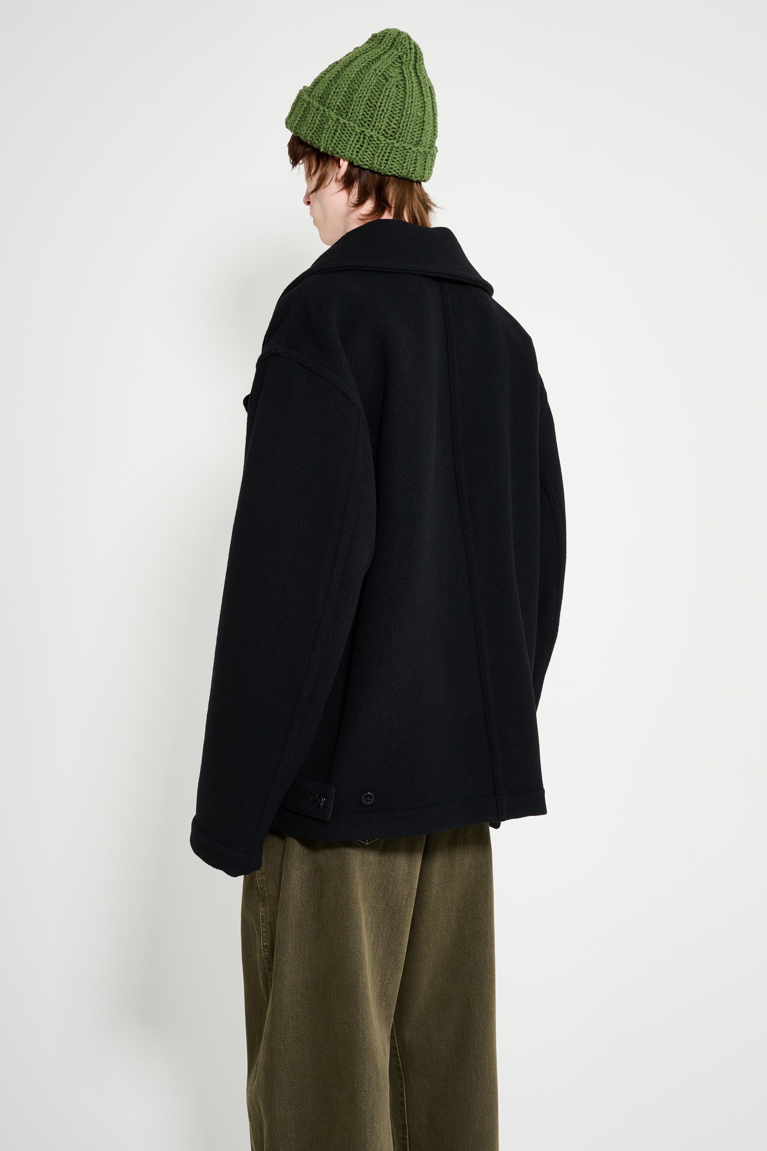 Lemaire Boxy Peacoat Black