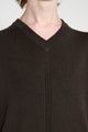 Lemaire V Neck Sweater Dark Cacao