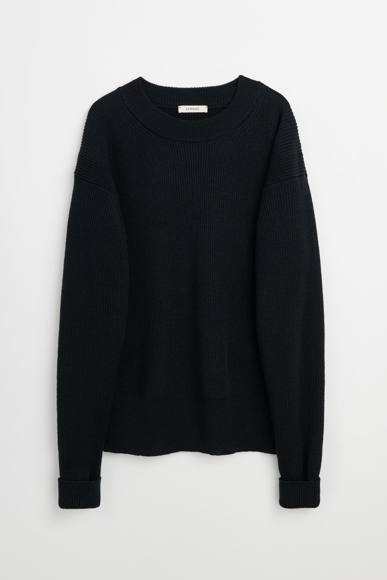 Lemaire Boxy Roundneck Sweater Black