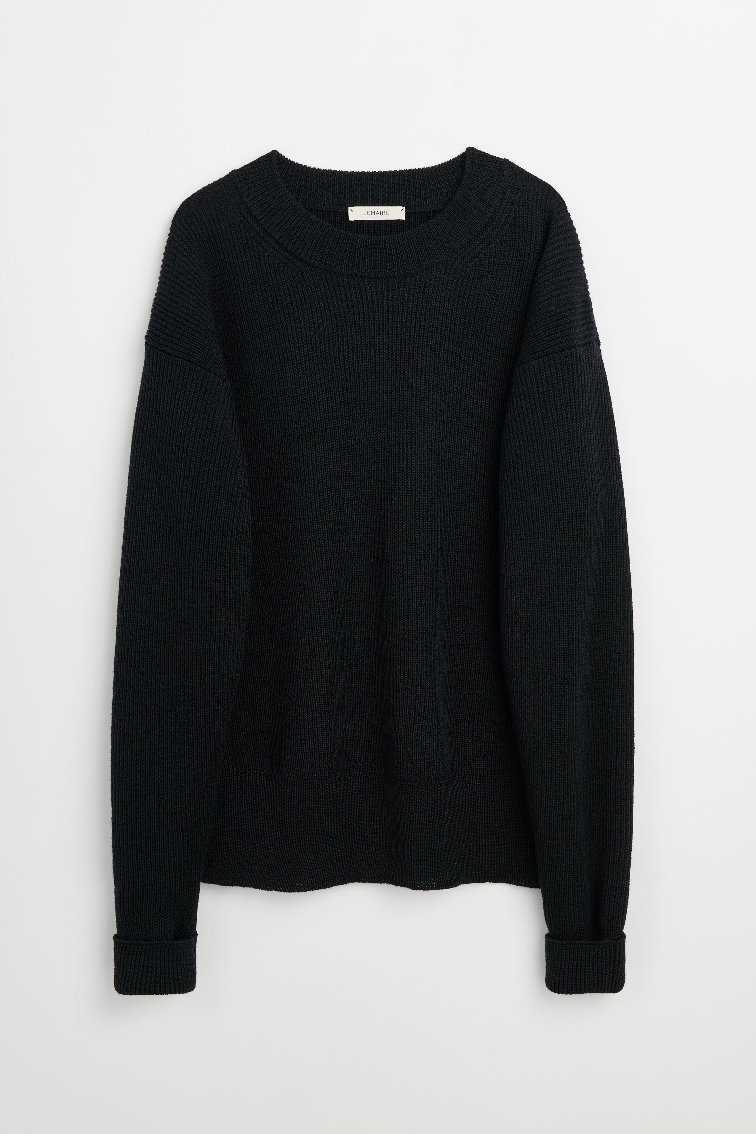 Lemaire Boxy Roundneck Sweater Black