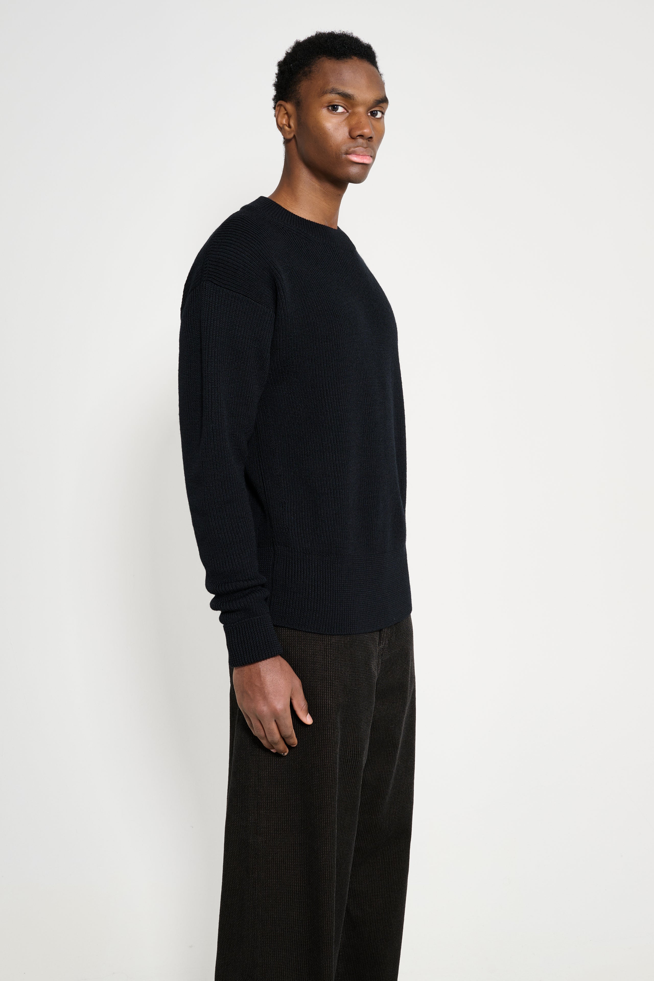 Lemaire Boxy Roundneck Sweater Black