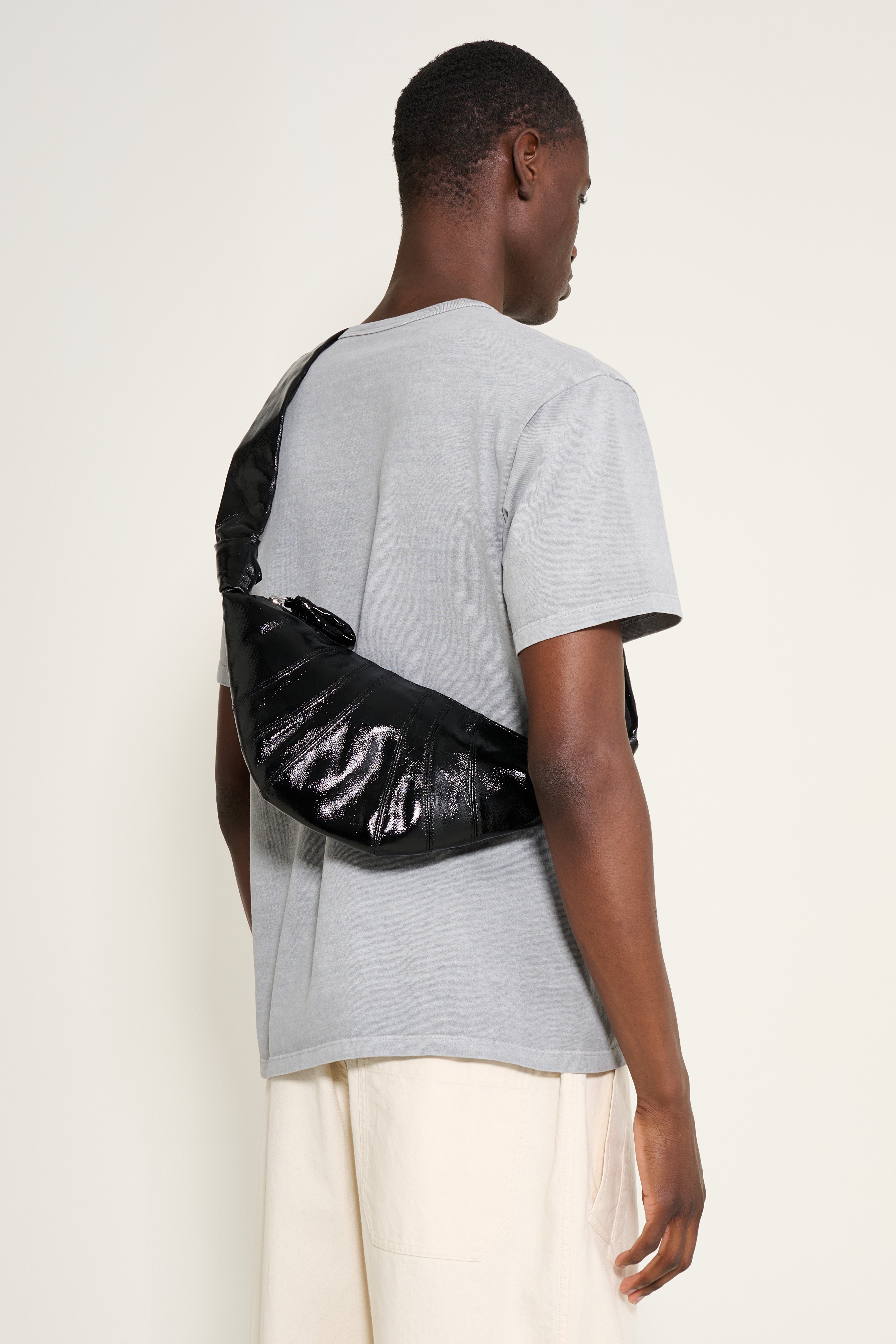 バッグ LEMAIRE SMALL CROISSANT BAG BLACK SMALL CROISSANT BAG IN LEATHER - Black - Soft Nappa Leather